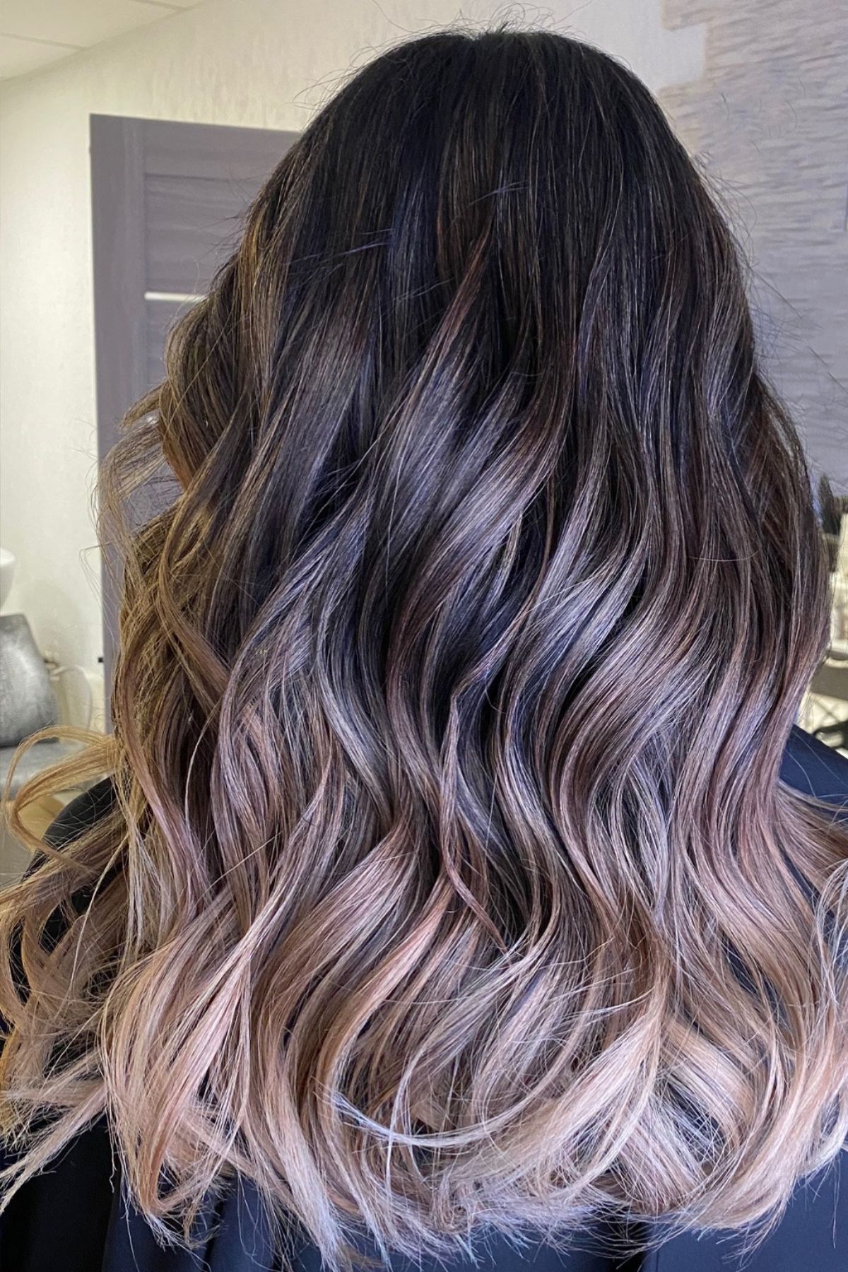 Nhuộm ombre nâu khói