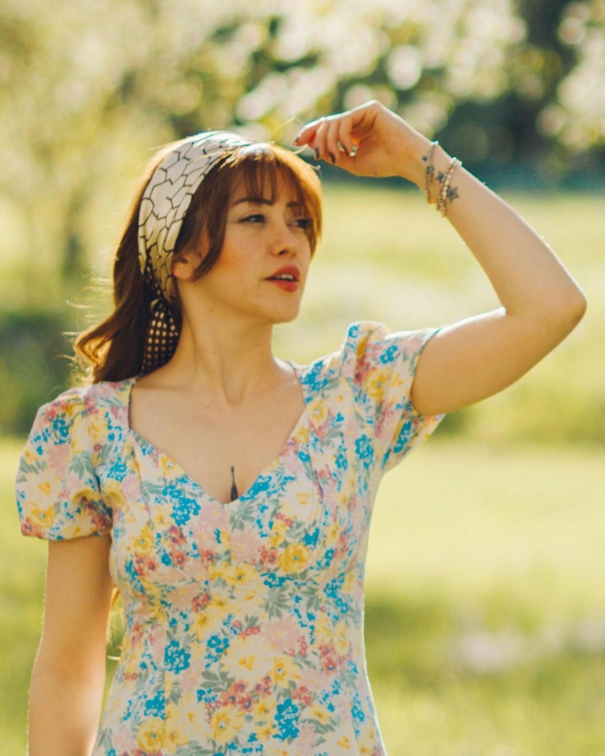 Tóc buộc với khăn turban