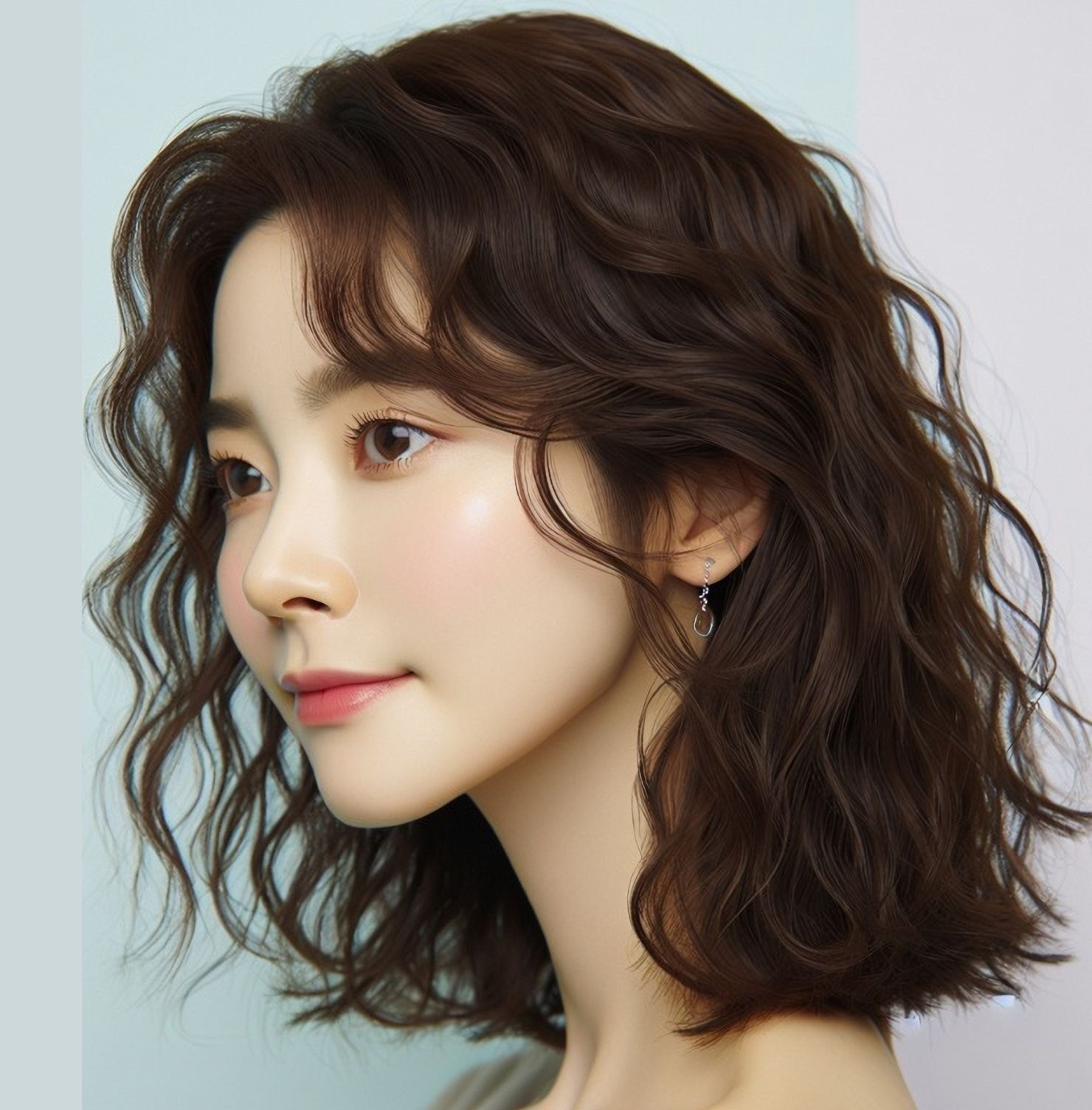 Tóc xoăn hippie cho mặt dài