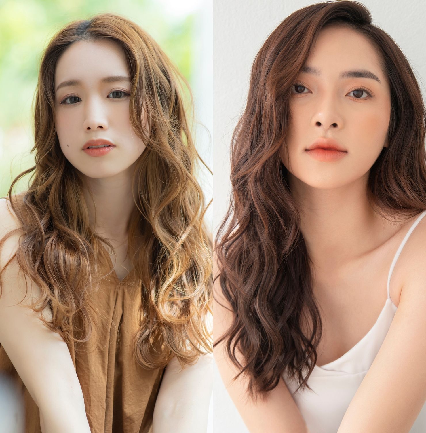 Kiểu tóc nữ 2024 tóc dài uốn xoăn gợn sóng đẹp