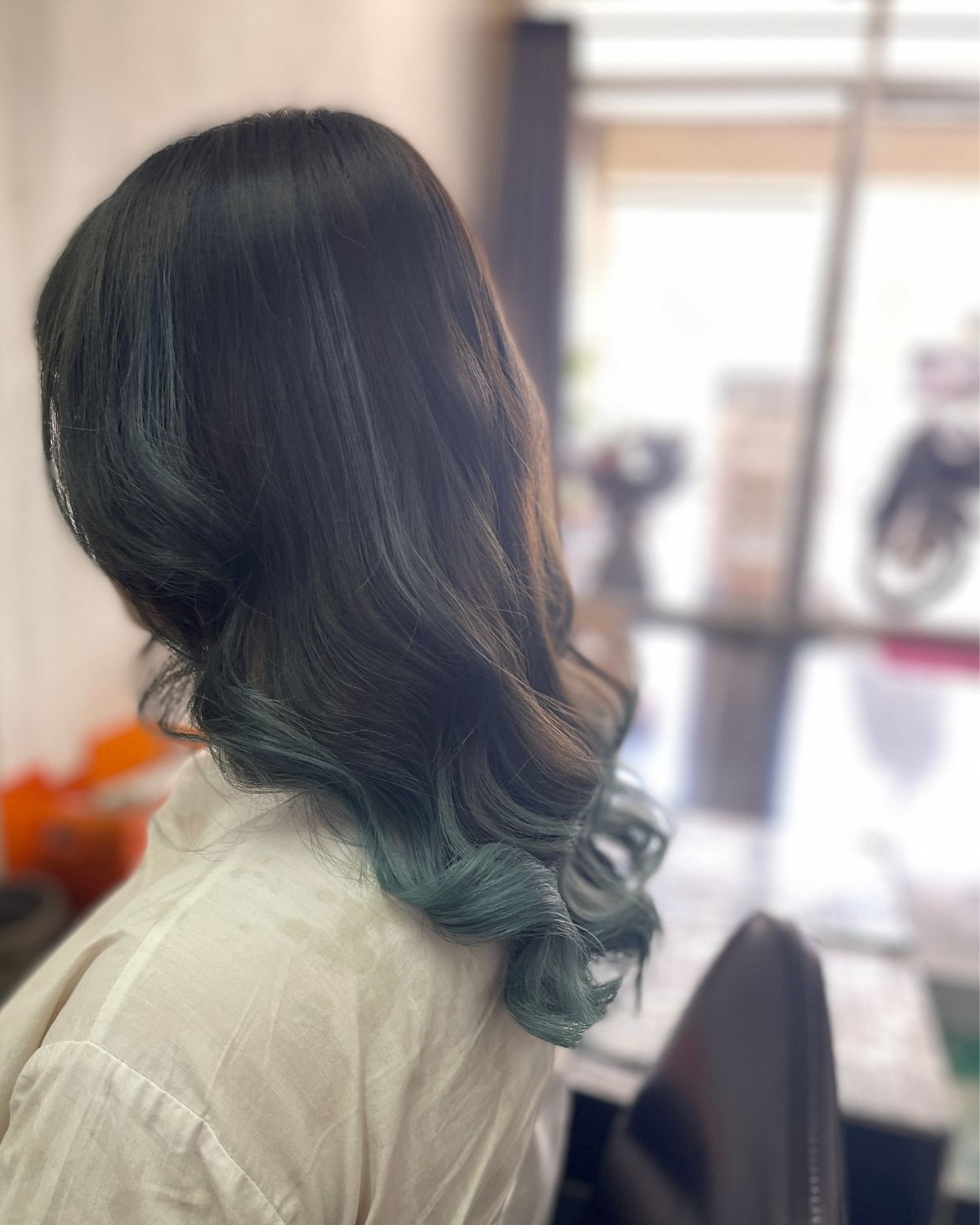 tóc gẩy light màu xanh rêu