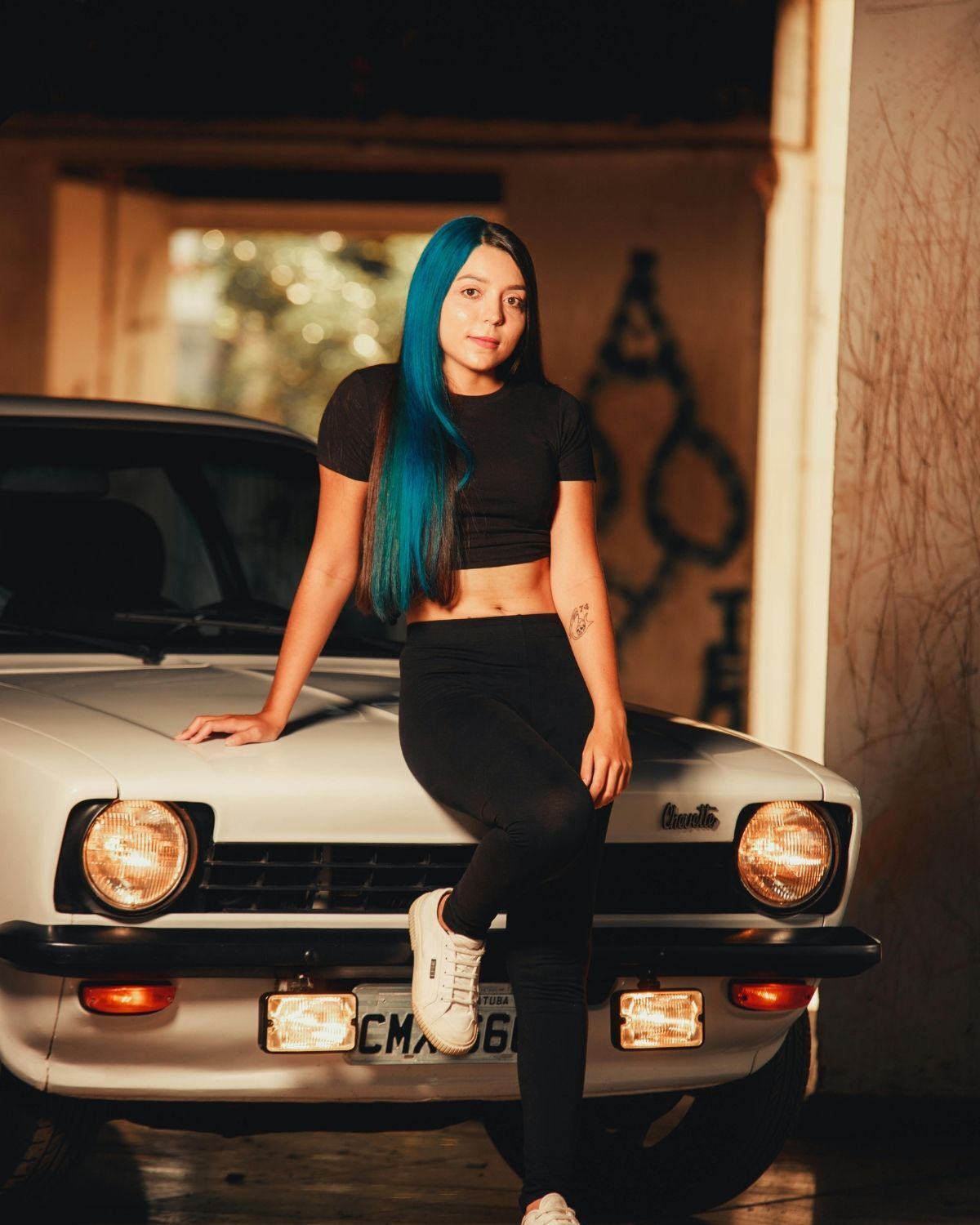 tóc layer gẩy light xanh