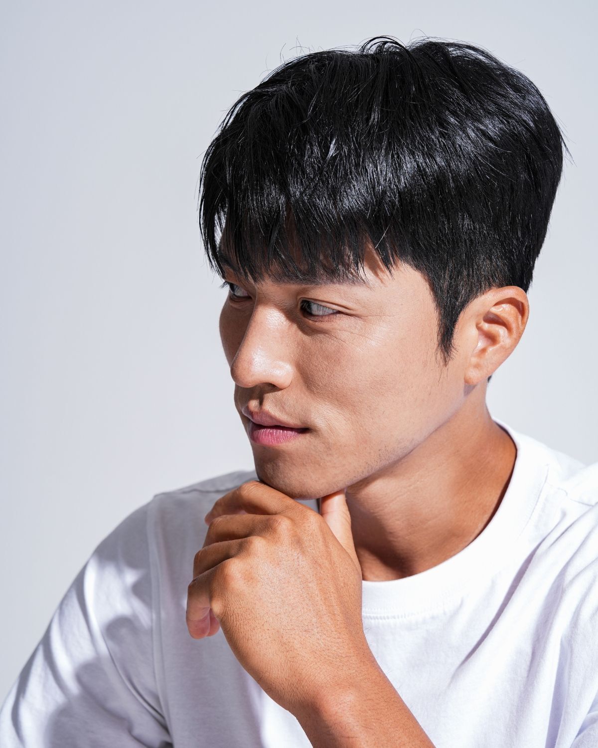 Tóc layer nam ngắn mái bằng