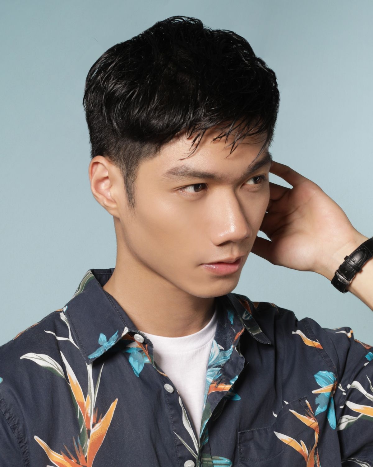 Tóc layer nam ngắn kết hợp kiểu cắt Textured