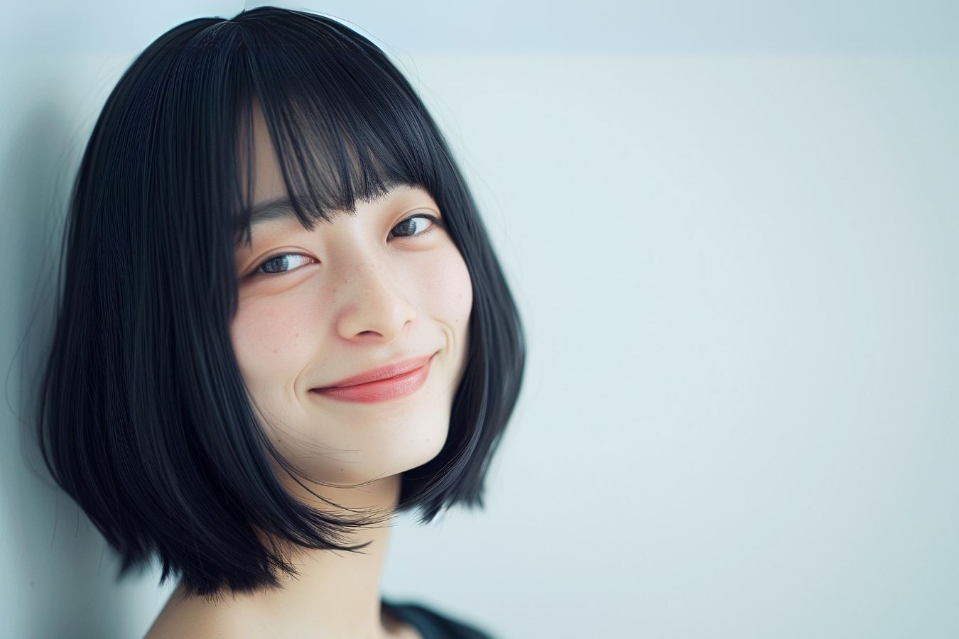 Tóc mái ngang cho mặt dài