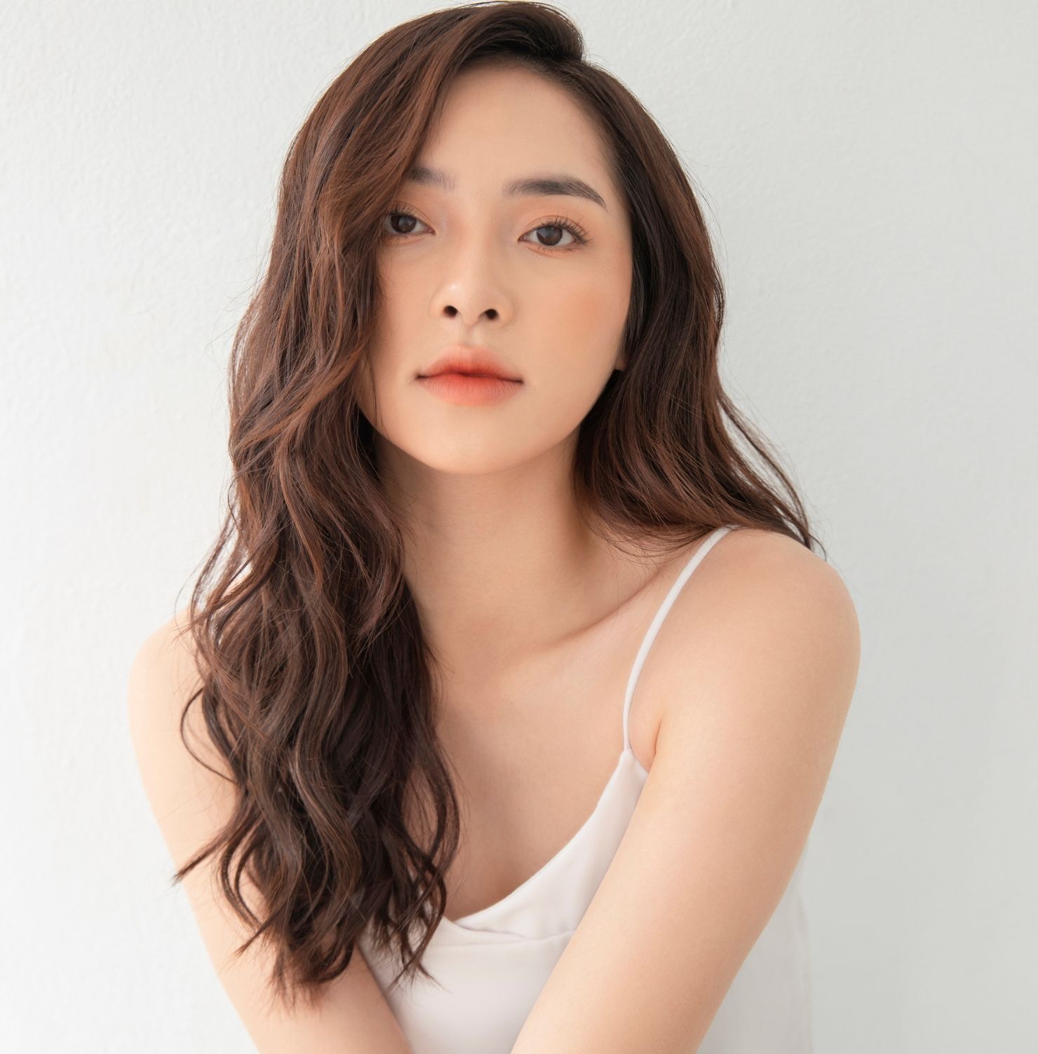 Tóc dài uốn xoăn sóng nước