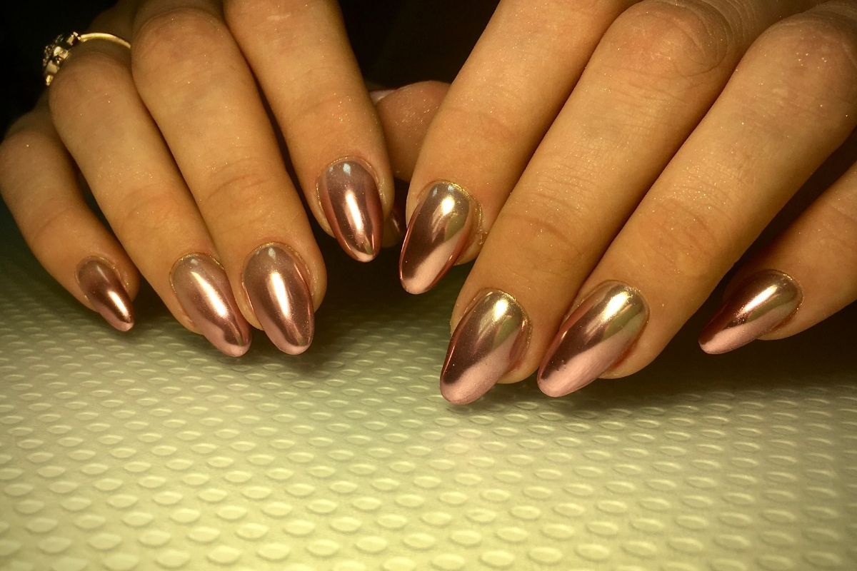 nail tráng gương đẹp móng tay tráng gương màu hồng