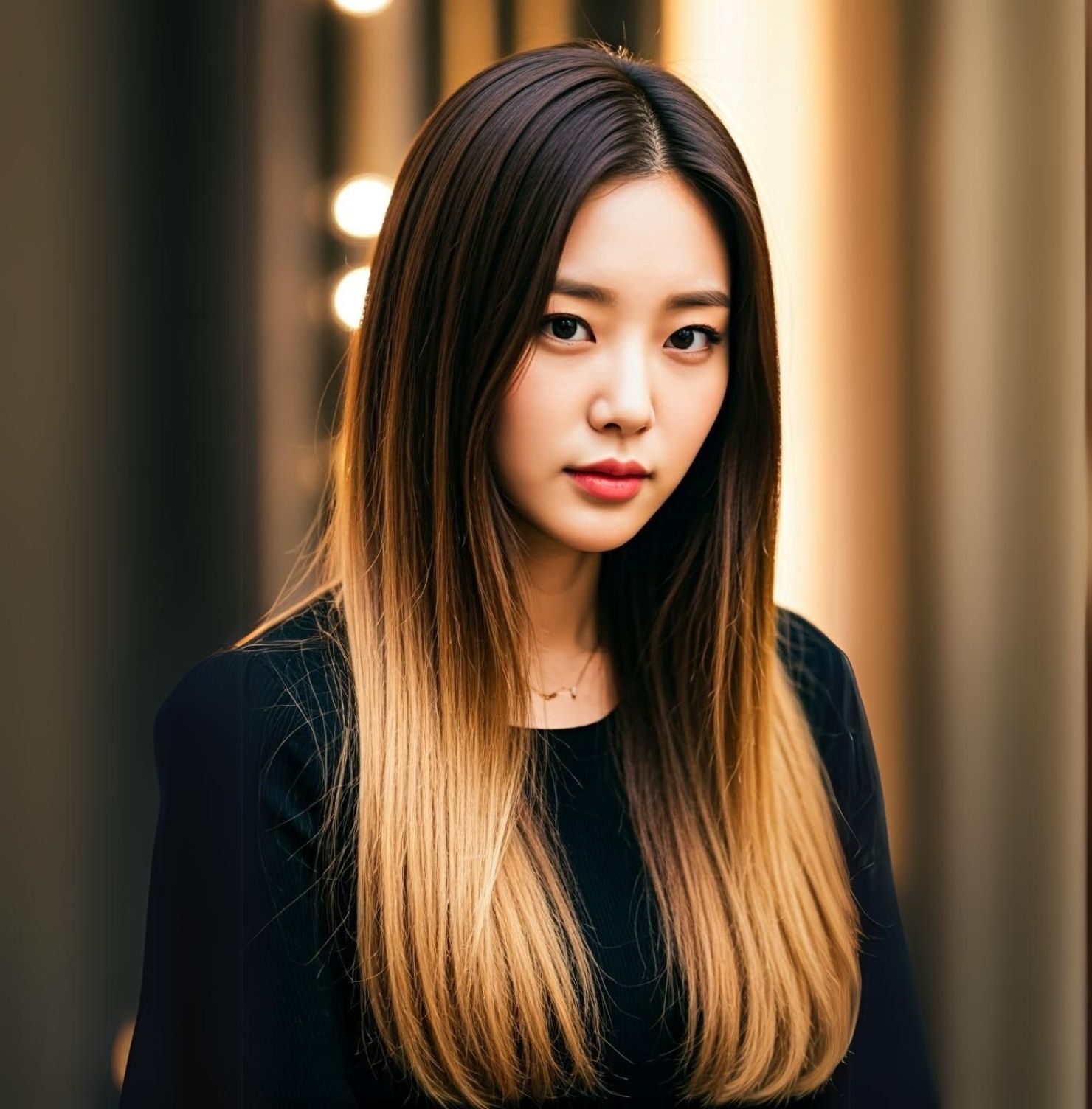 Tóc dài nhuộm balayage