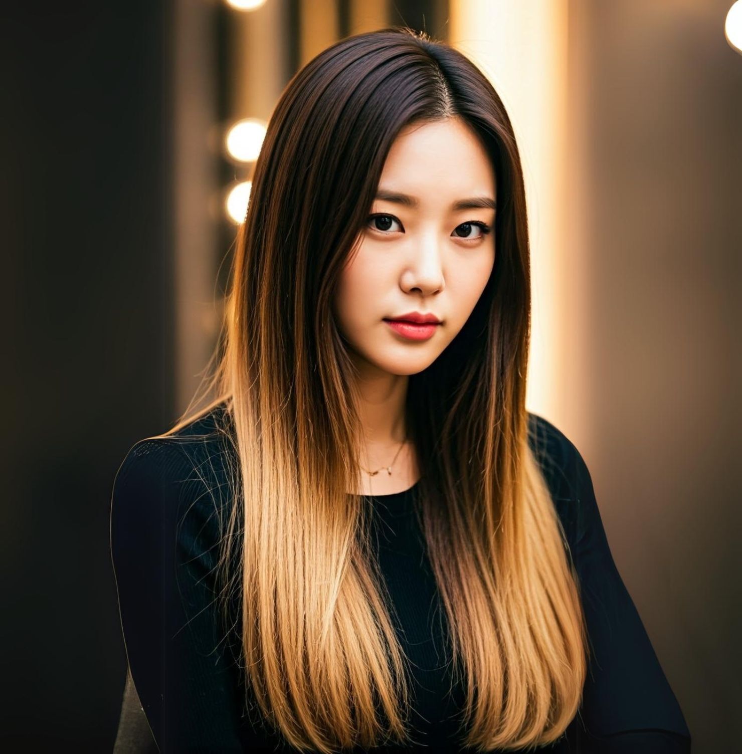 Nhuộm balayage cho tóc thẳng