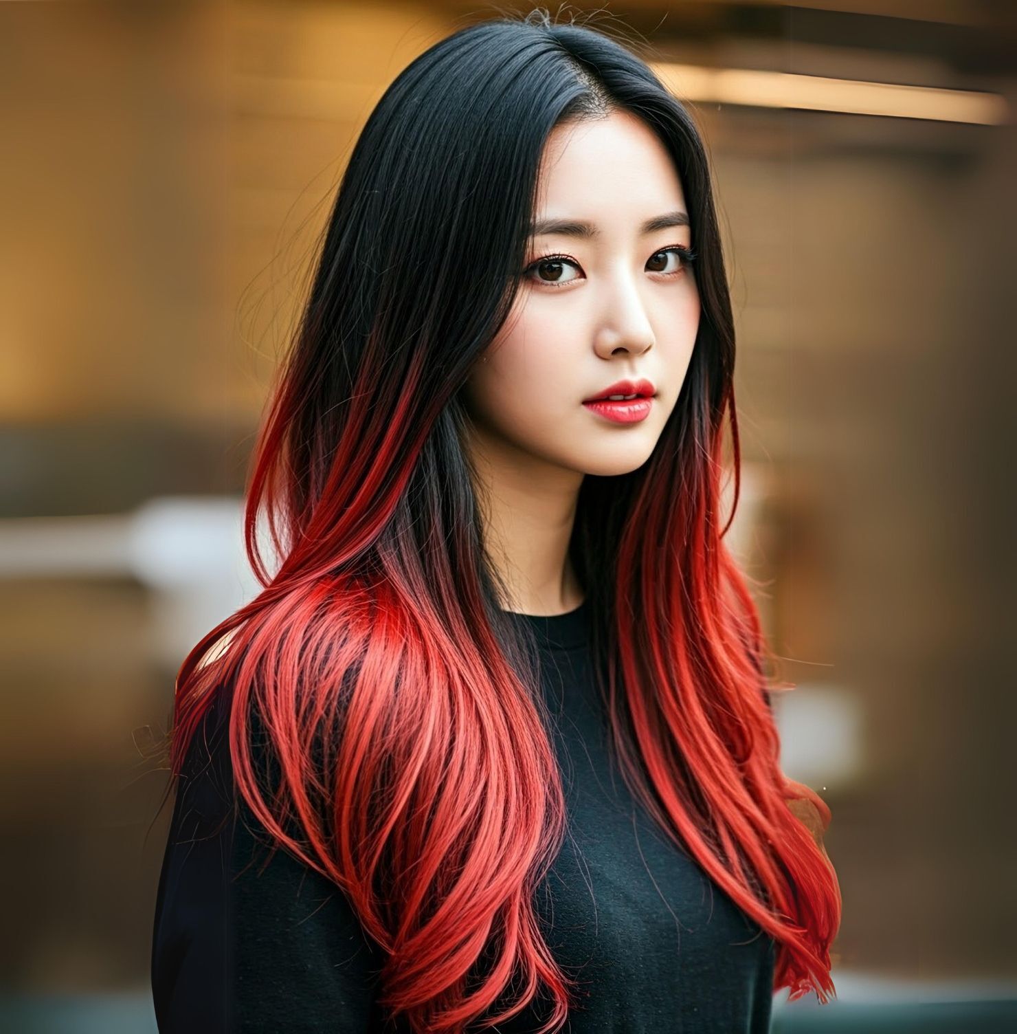Nhuộm tóc balayage đỏ