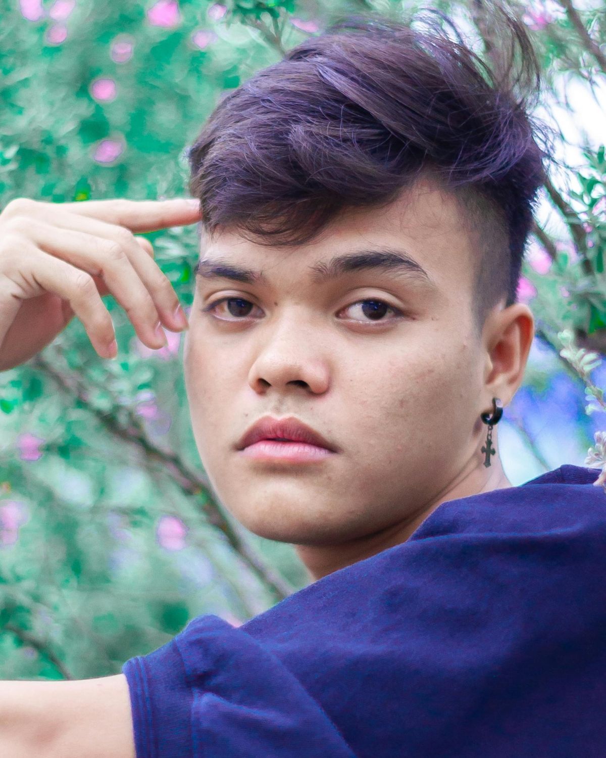 Màu tóc nam đẹp 2024: Tím khói