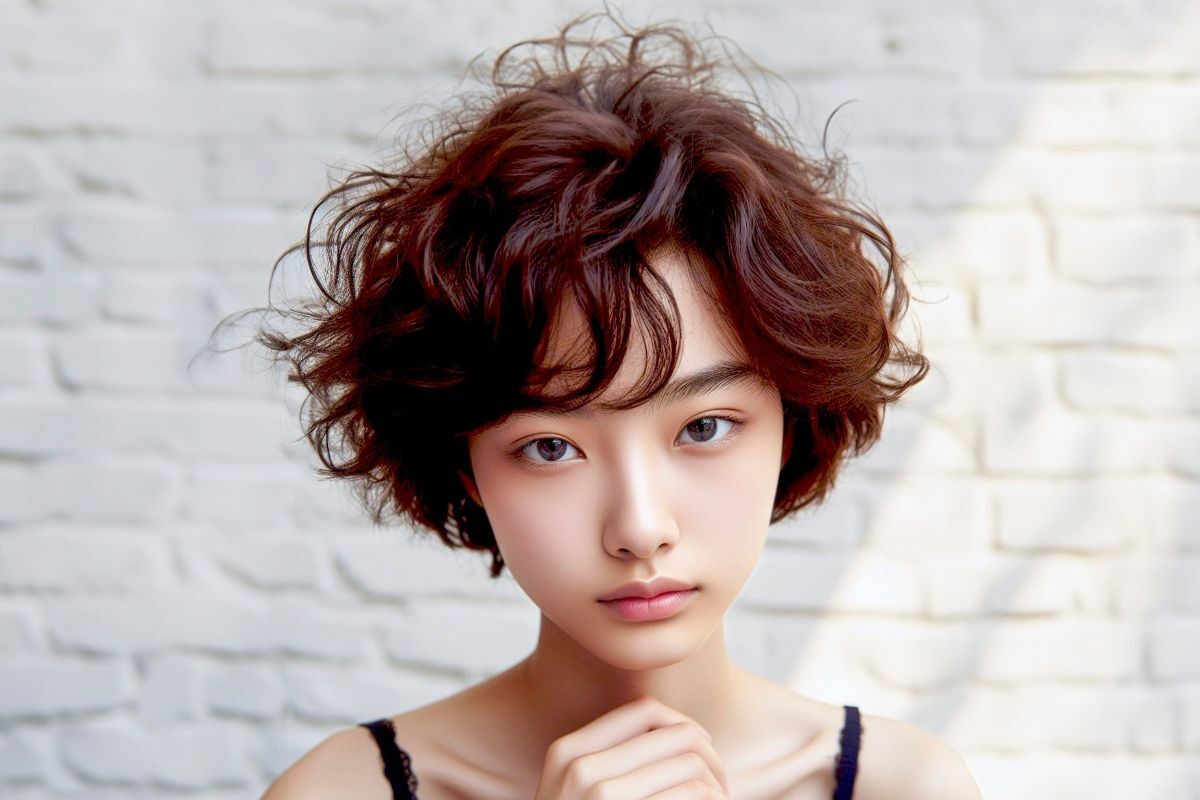 Tóc bob ngắn xoăn xù