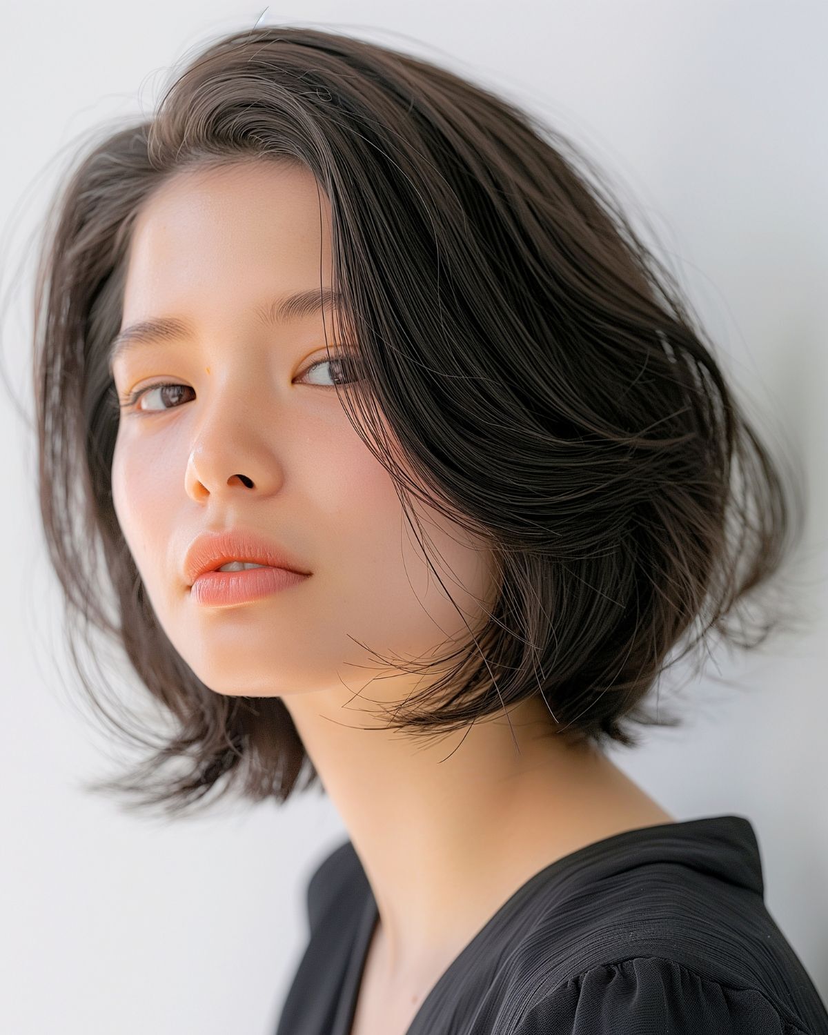 Tóc bob ngắn mái bay