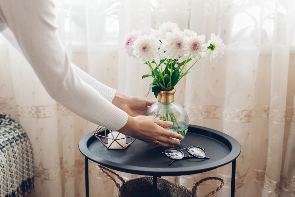 Cách cắm hoa thược dược