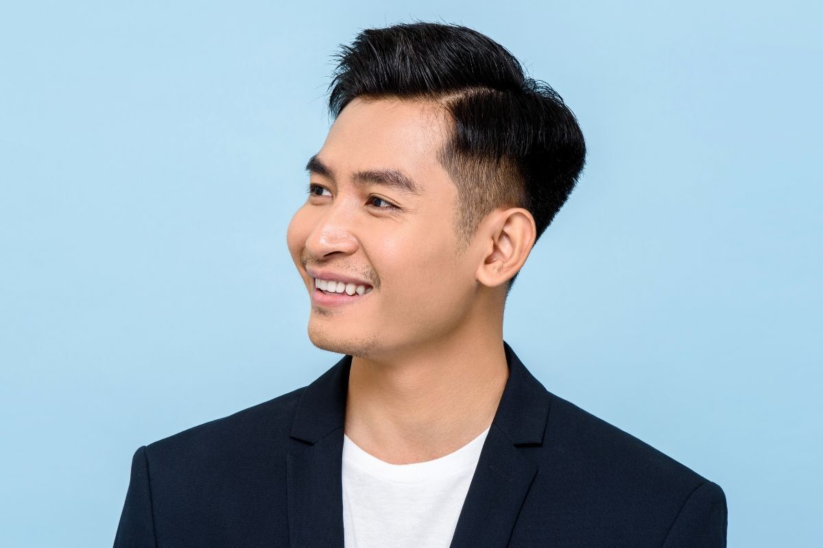 Tóc Two Block Layer cho khuôn mặt tam giác