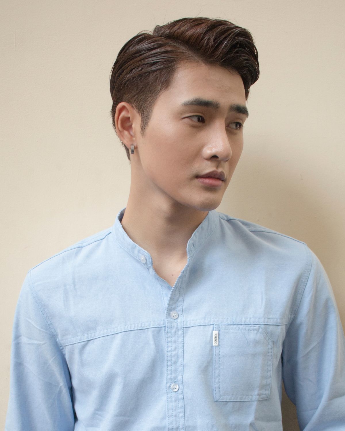 Tóc Two Block Layer uốn phồng