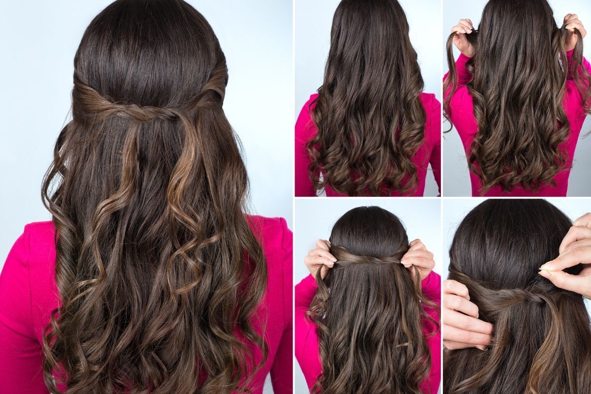 các kiểu tóc đẹp dễ làm thắt bím buộc nửa đầu