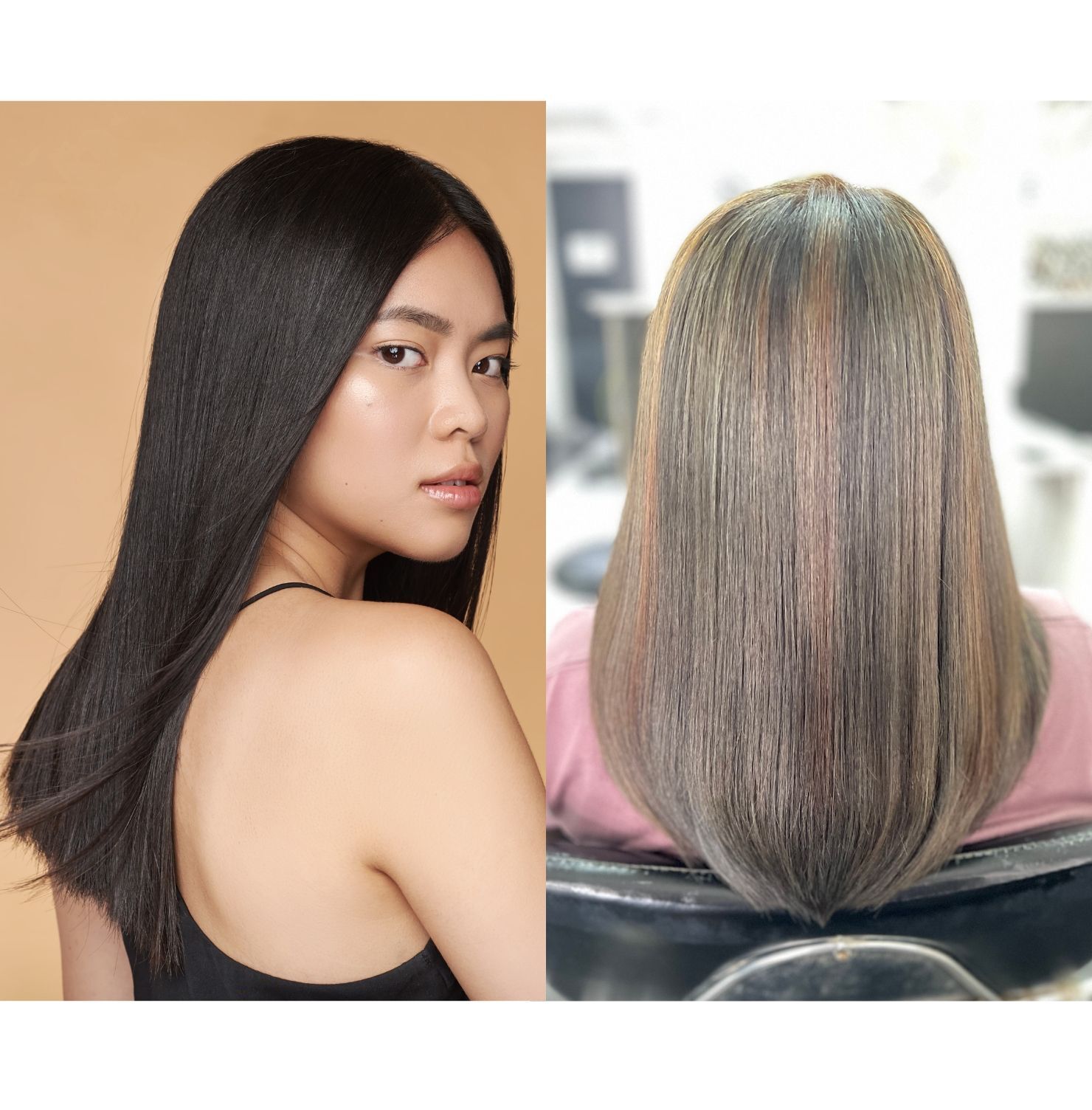 Tóc lá bầu layer duỗi thẳng