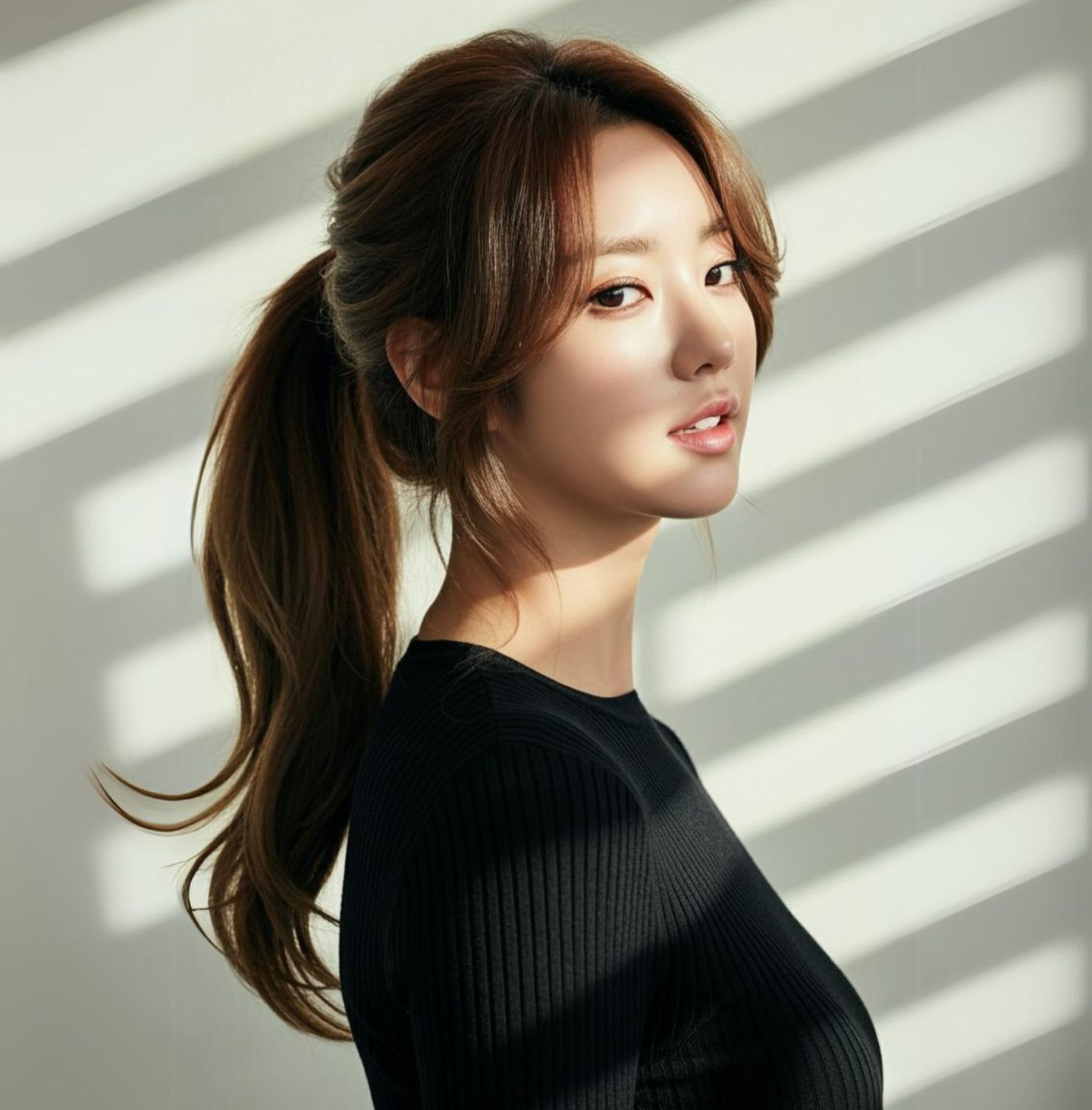 Tóc mái bay buộc cao đuôi ngựa