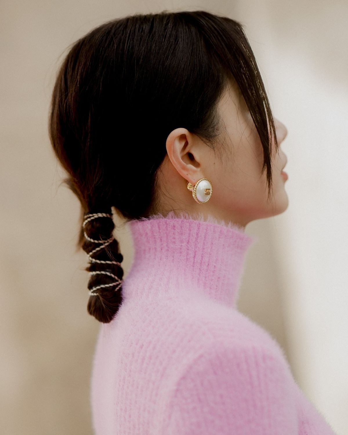 Buộc tóc ngắn kiểu đốt tre