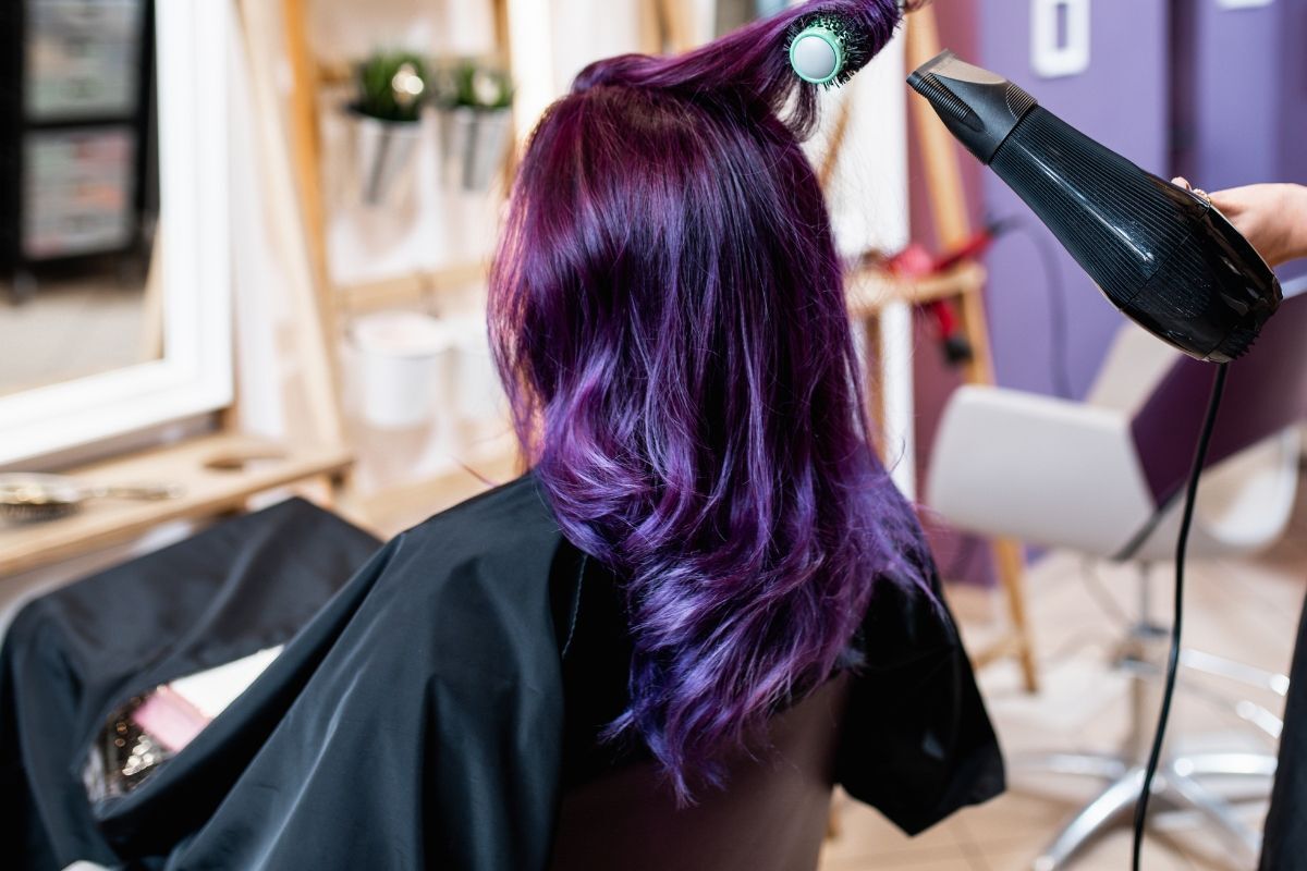 Tóc màu tím than nguyên bản