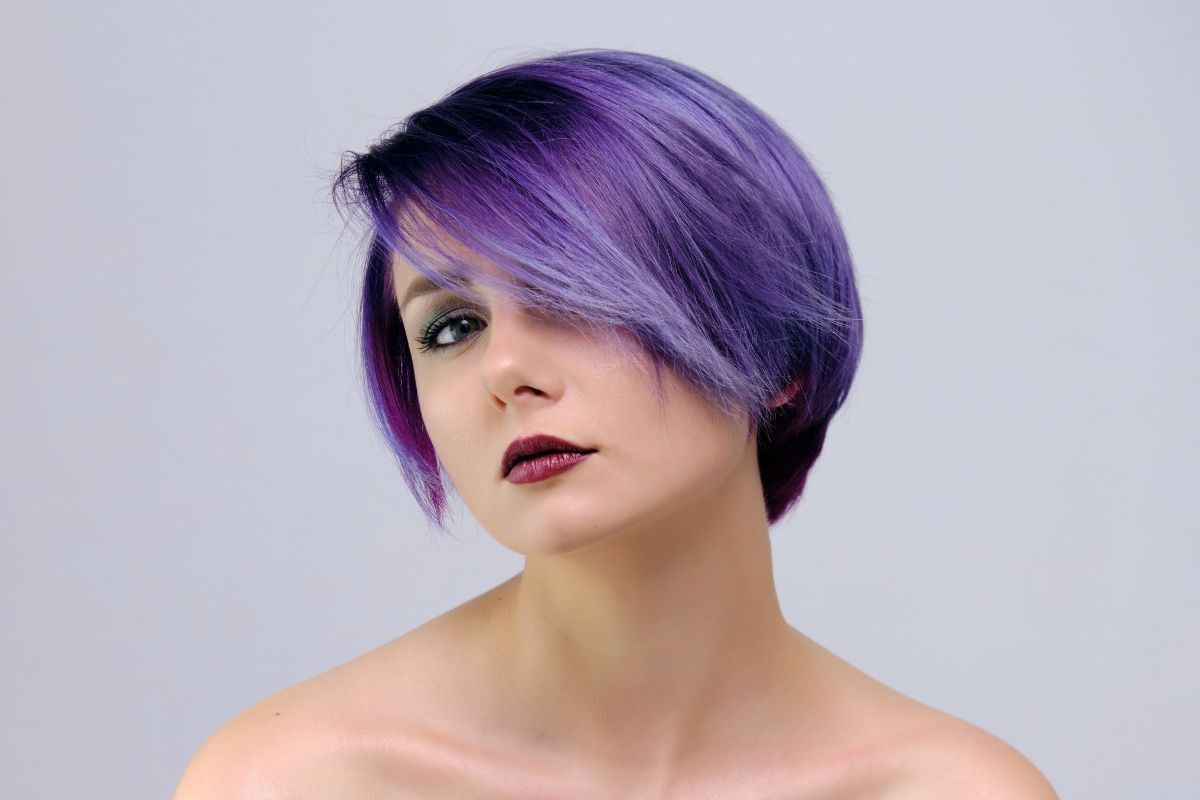 Tóc màu tím than nguyên bản