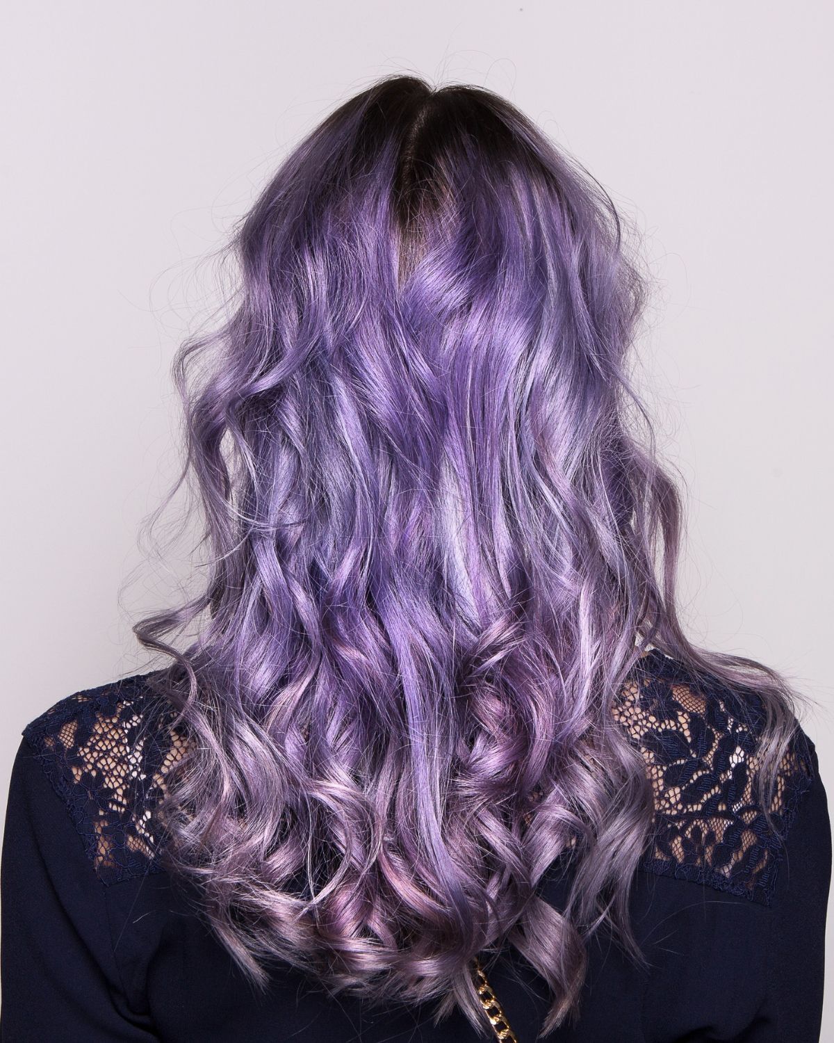 Tóc màu tím than lavender