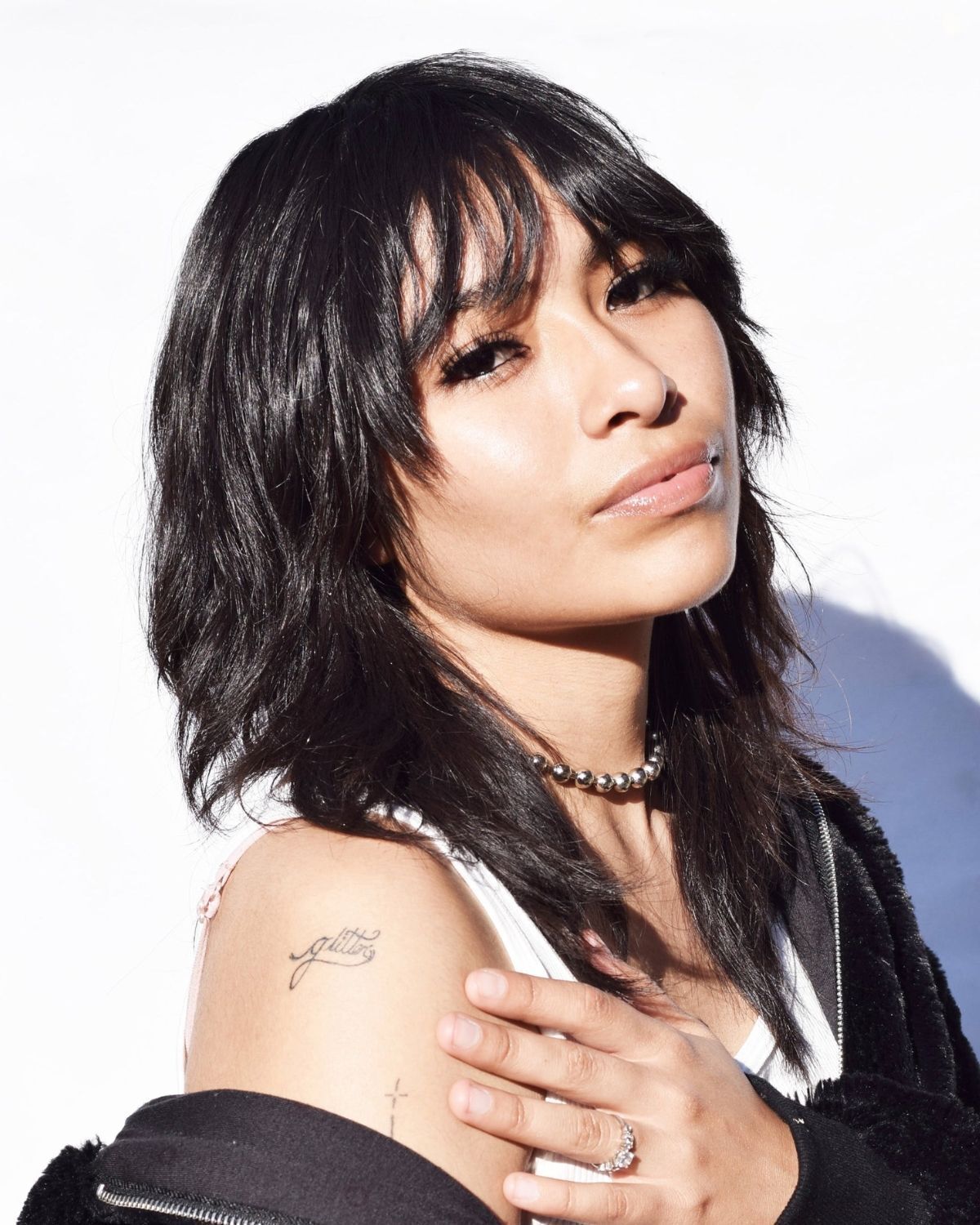 Tóc layer medium length ngắn