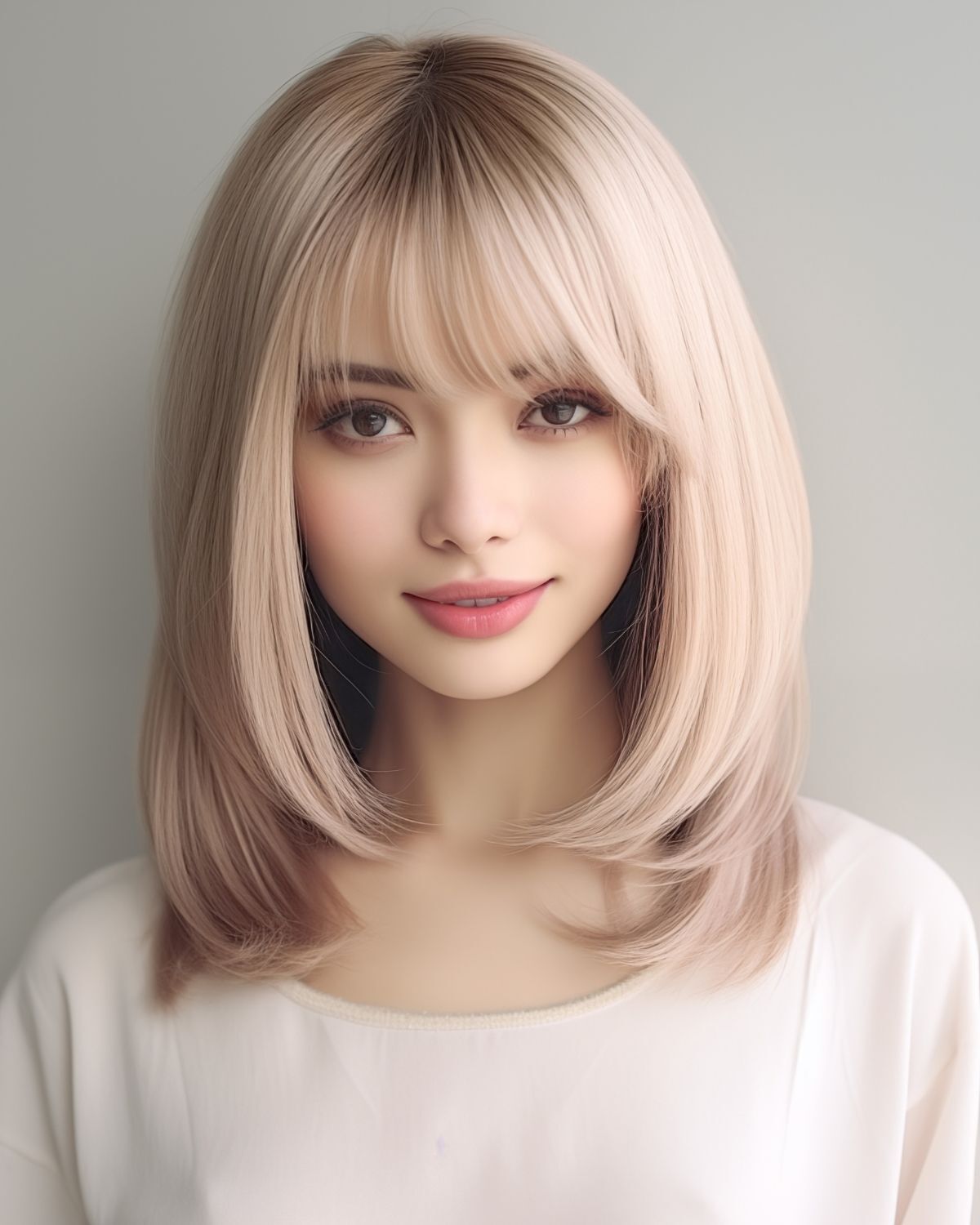 Tóc bồ câu ngang vai duỗi cúp