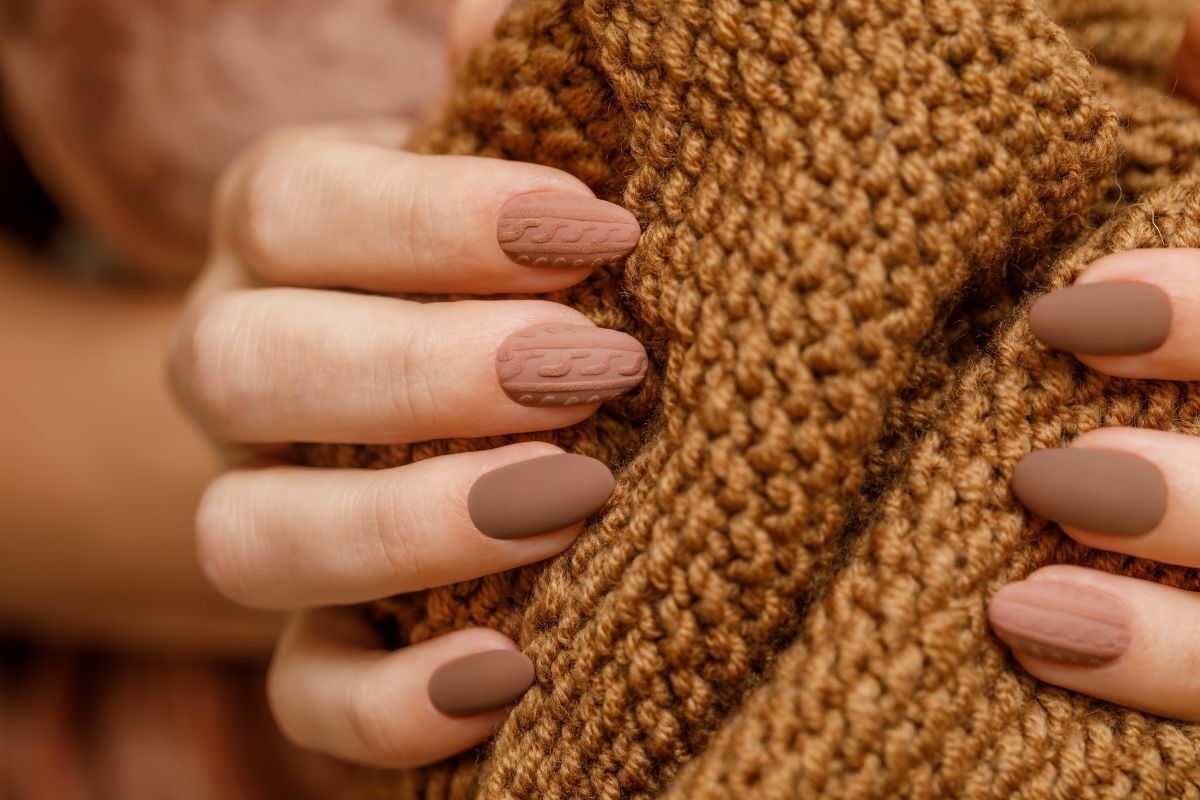 nail màu nâu sữa 