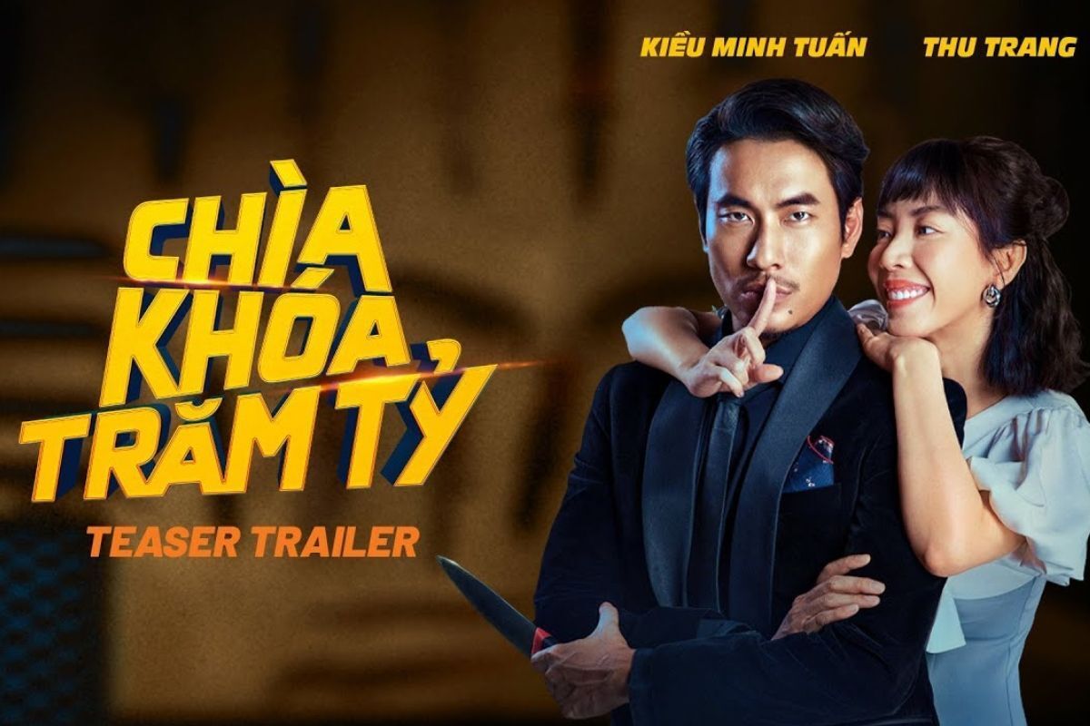 Poster phim Chìa Khoá Trăm Tỷ diễn viên Kiều Minh Tuấn và Thu Trang