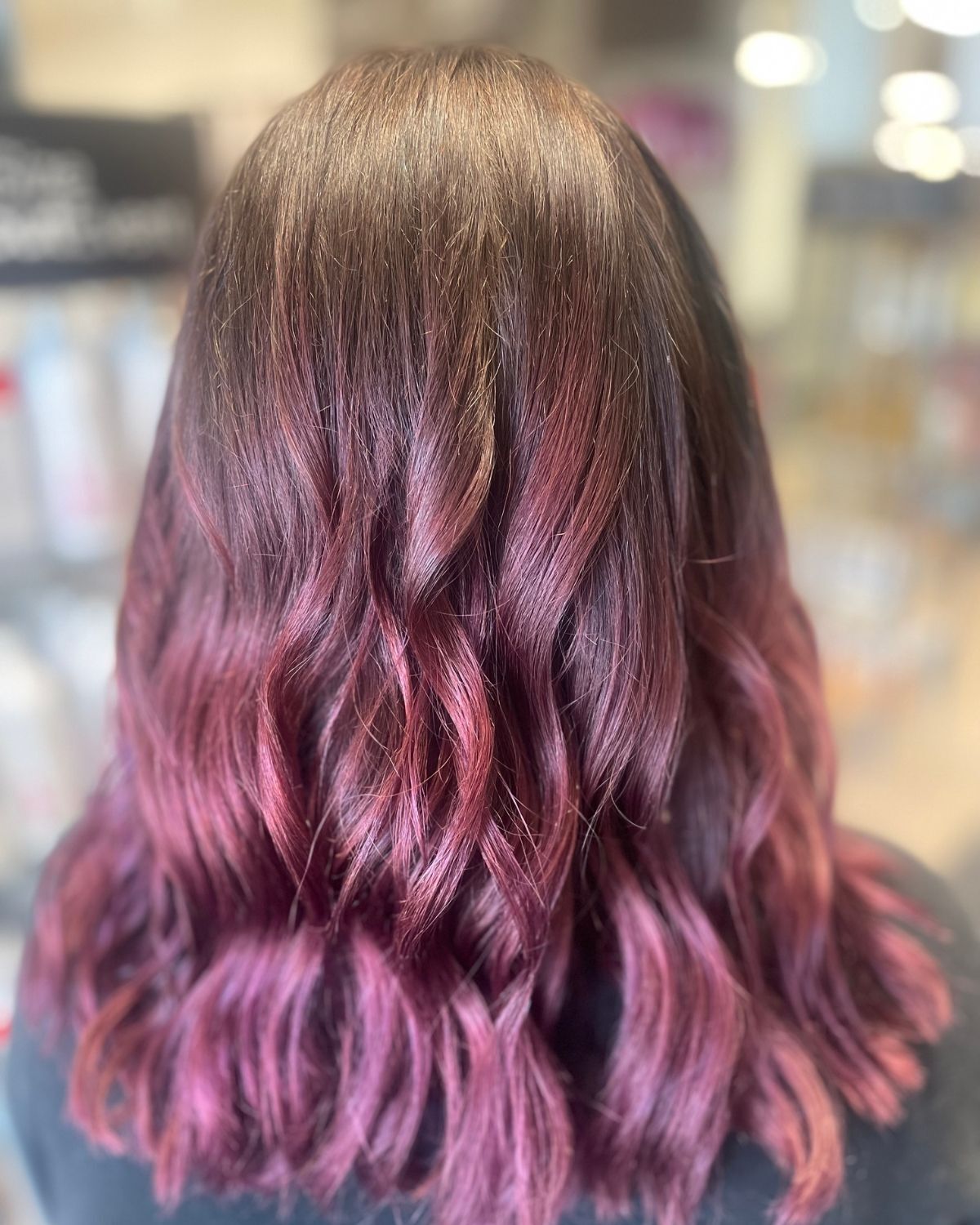 Nhuộm tóc màu tím cho da nâu 