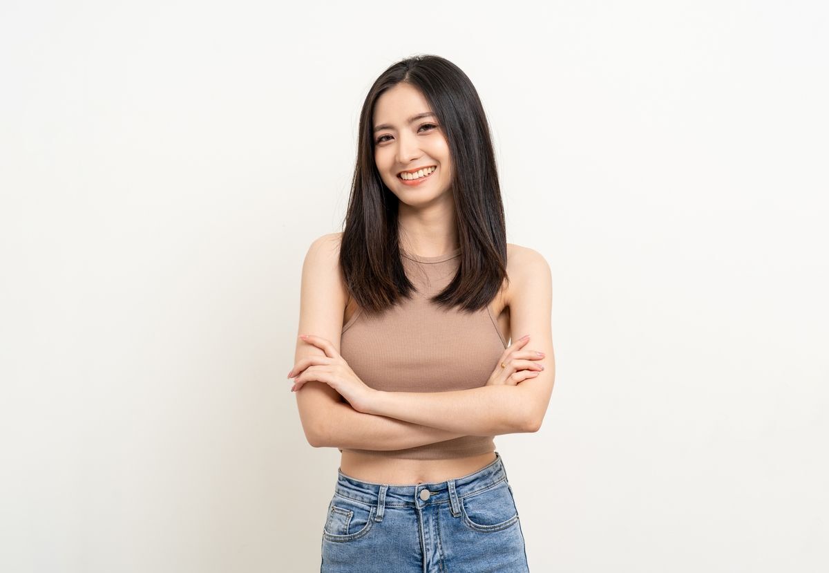 Tóc duỗi phồng dài thẳng