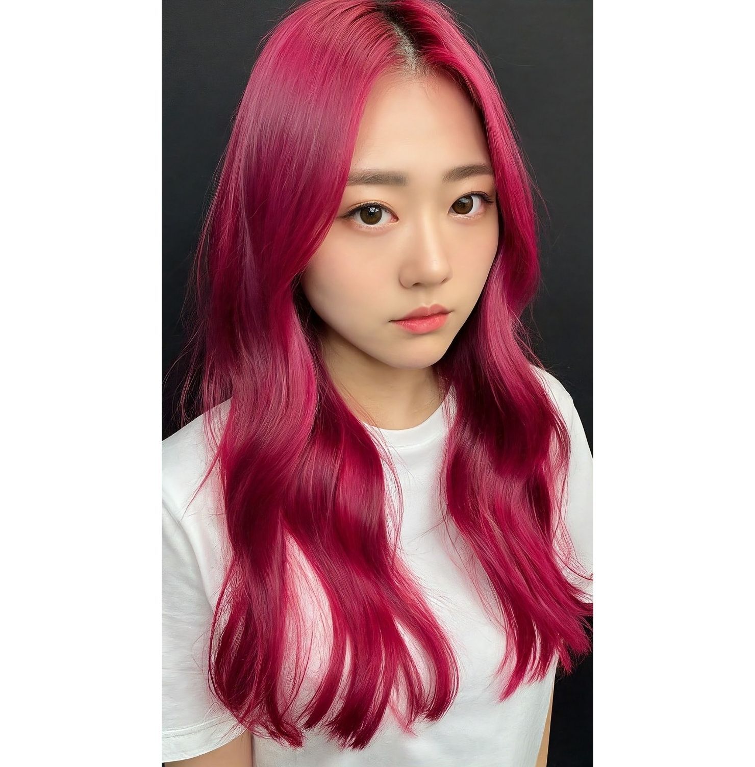 Tóc màu phúc bồn tử uốn xoăn sóng lơi 