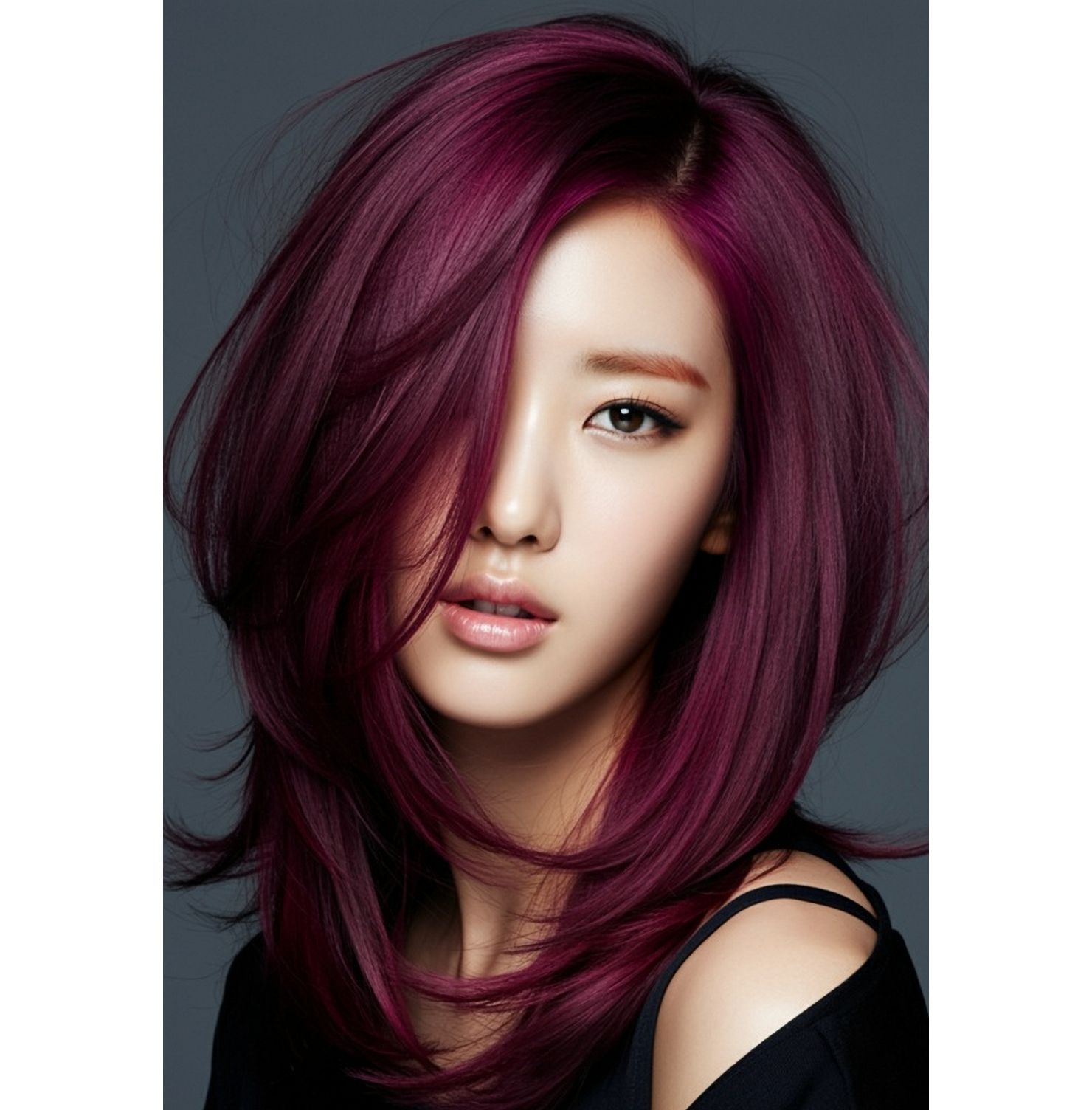  Tóc màu phúc bồn tử tỉa layer