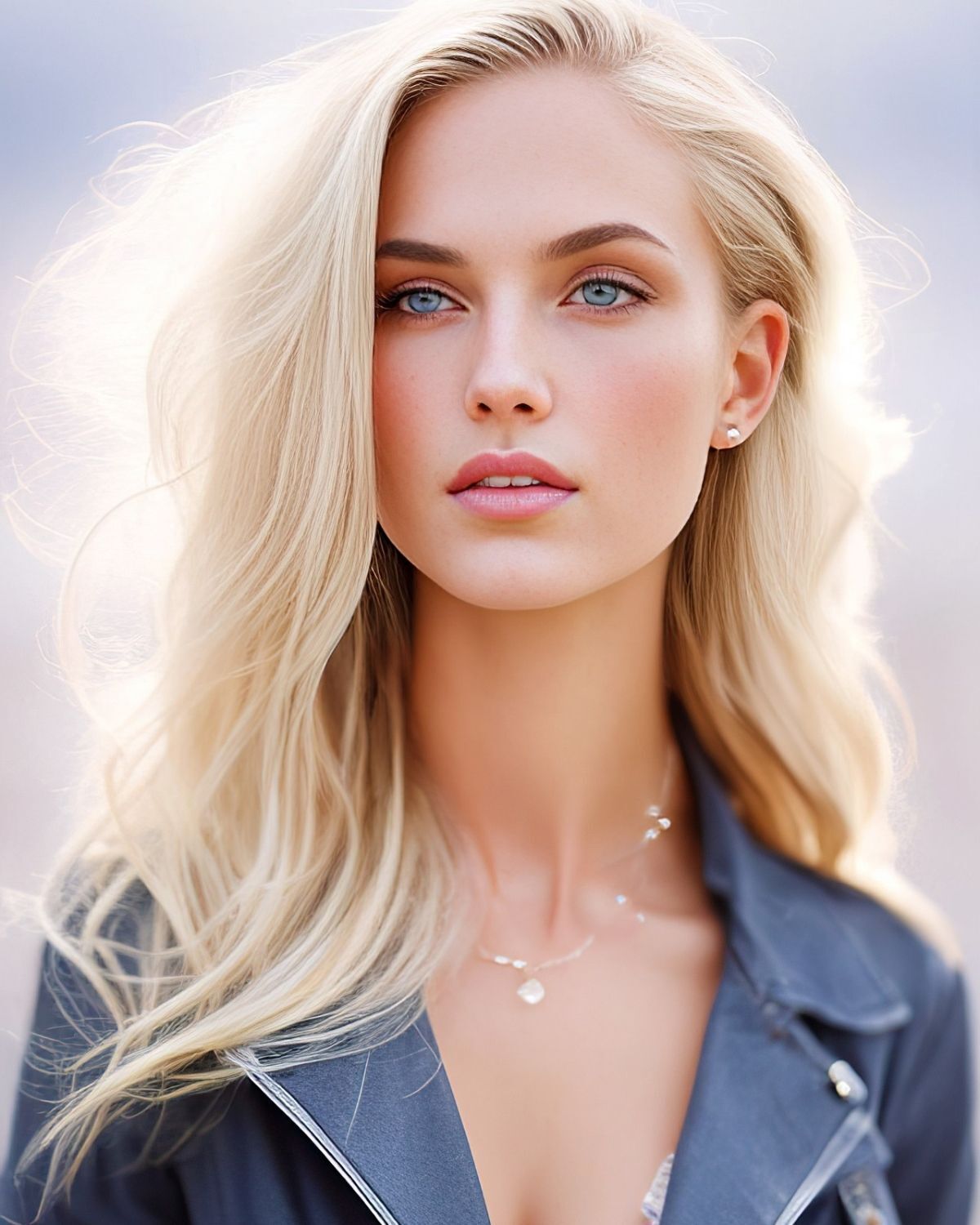 tóc vàng bạch kim tóc dài thẳng 