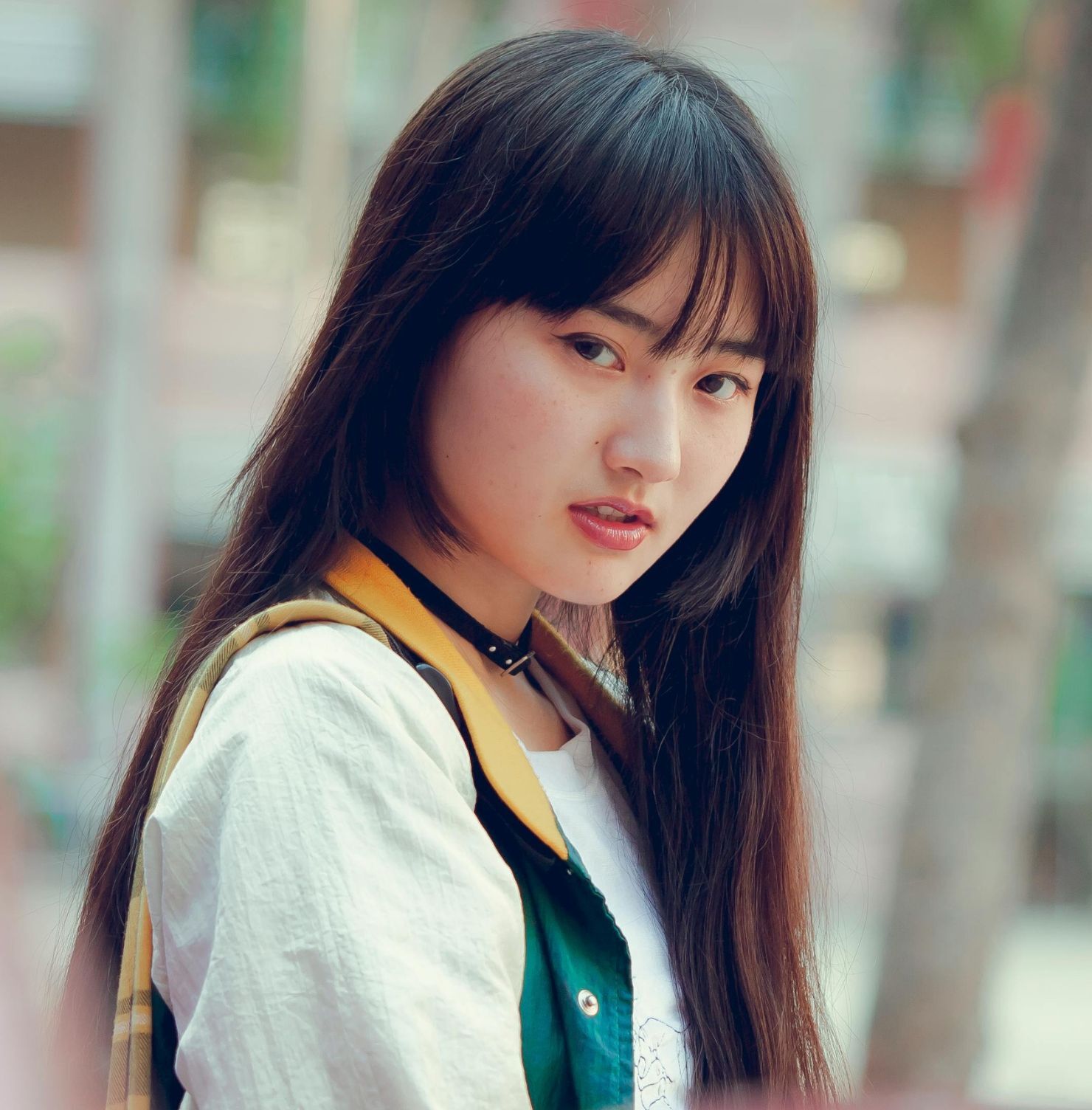 Tóc mái Hime cho mặt dài