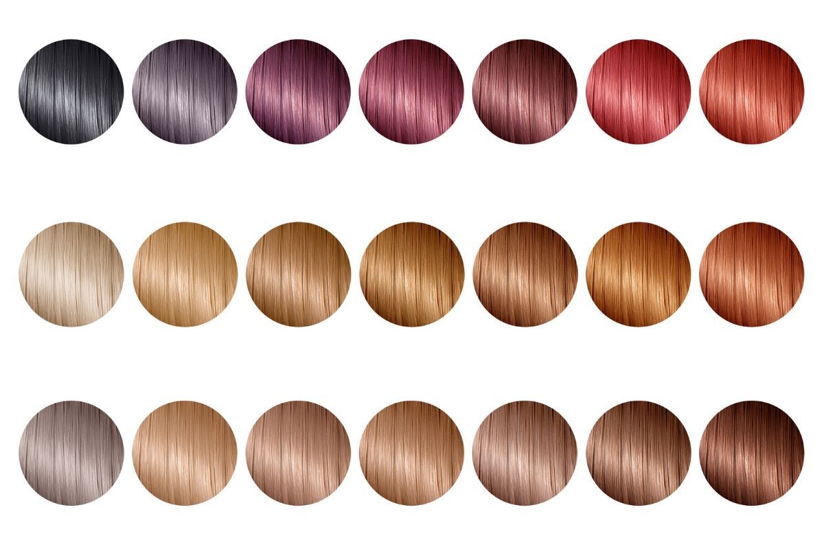 Đọc bảng nhuộm màu tóc 21 màu nhuộm tóc dạng chấm tròn