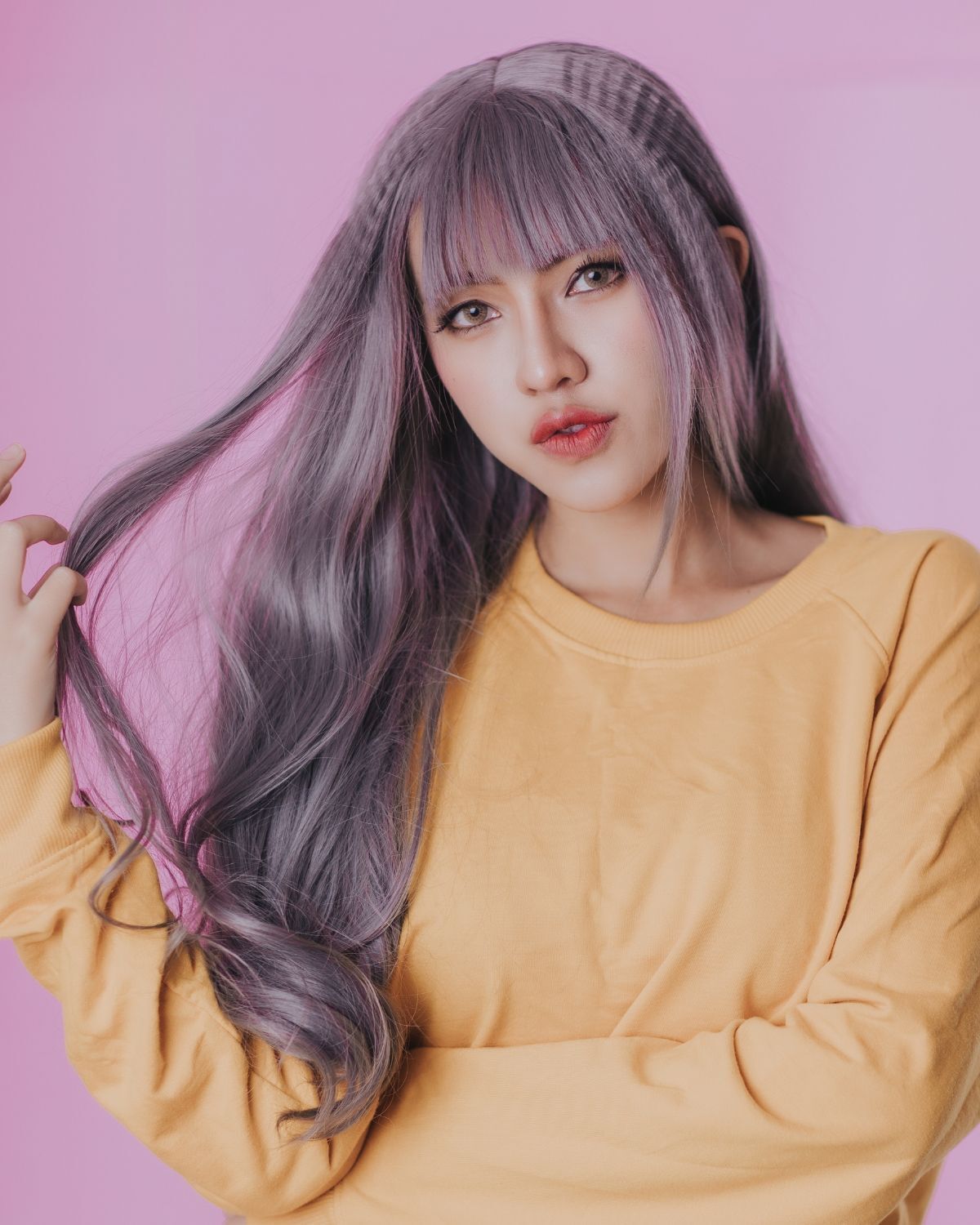 Màu tóc tím đẹp và phong cách