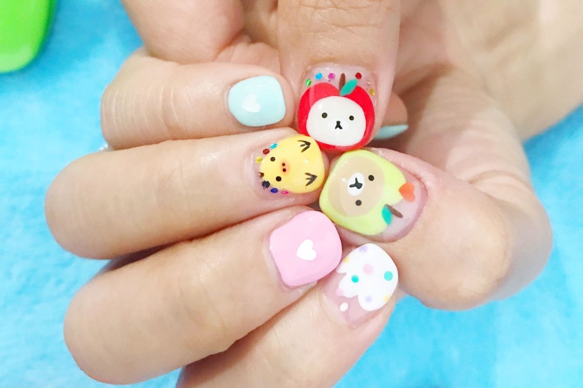 Mẫu nail gấu dễ thương và đẹp