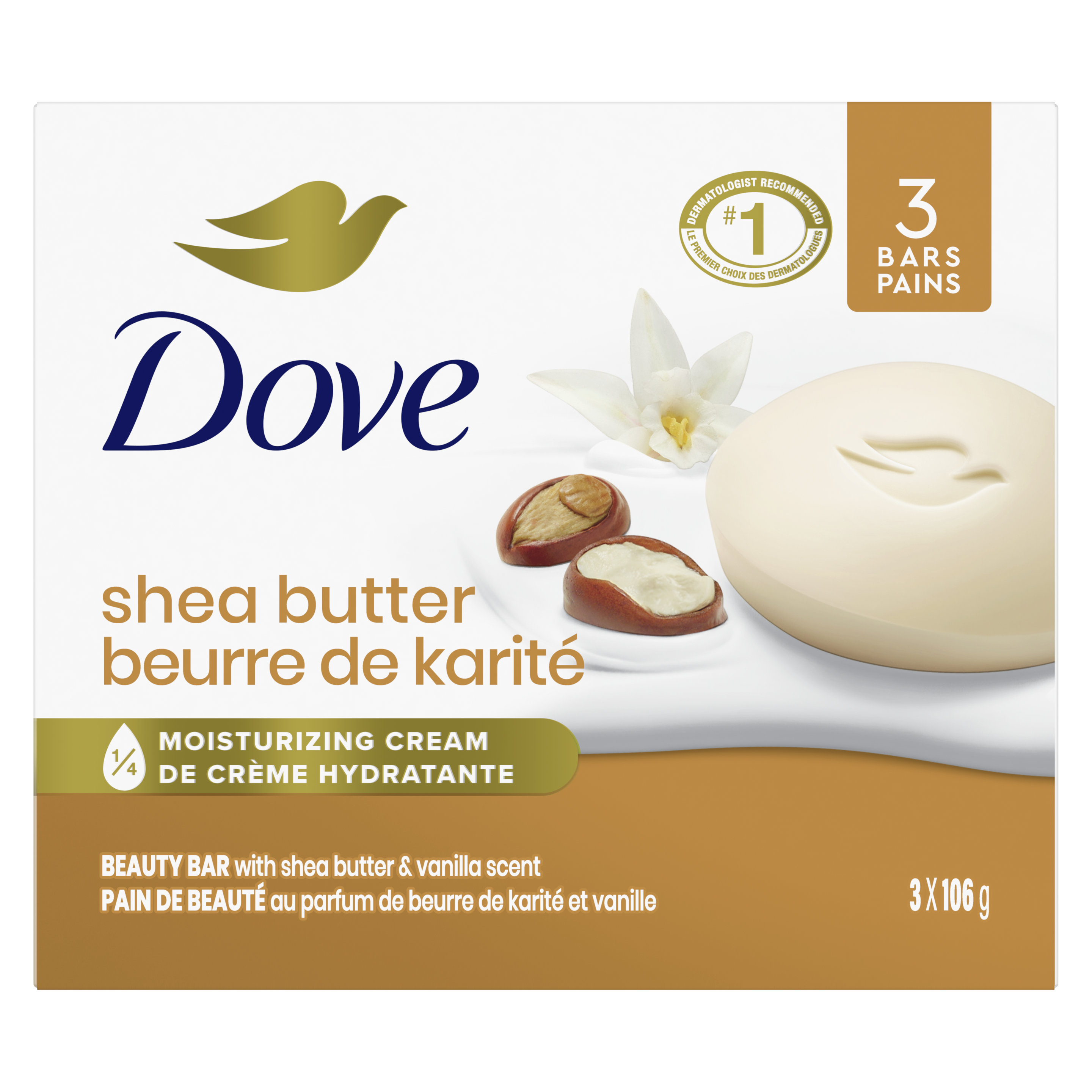 Purely Pampering Shea Butter with Warm Vanilla Scent Beauty Bar 3x16g
