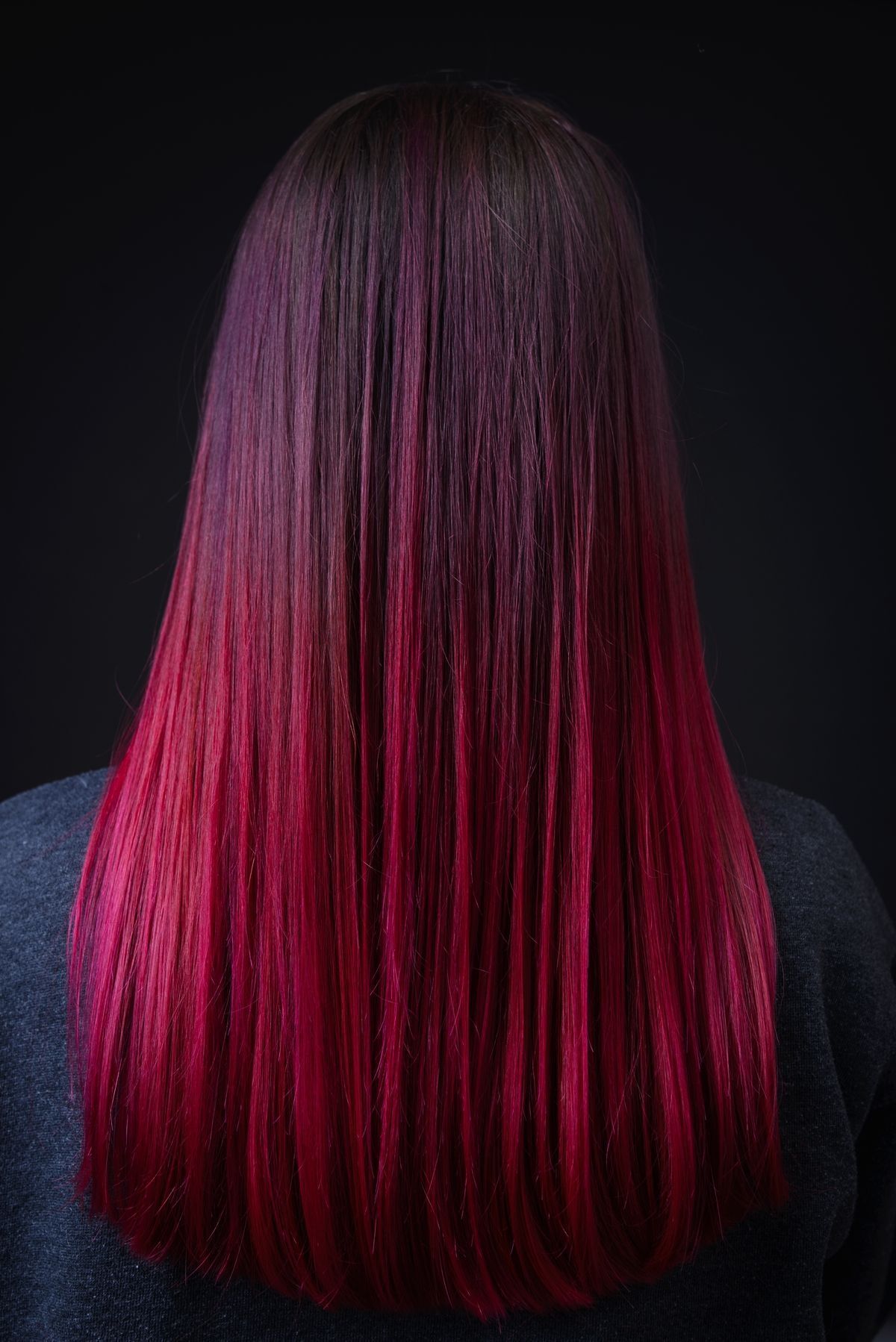 Màu tóc ombre đỏ đồng cho da ngăm đen