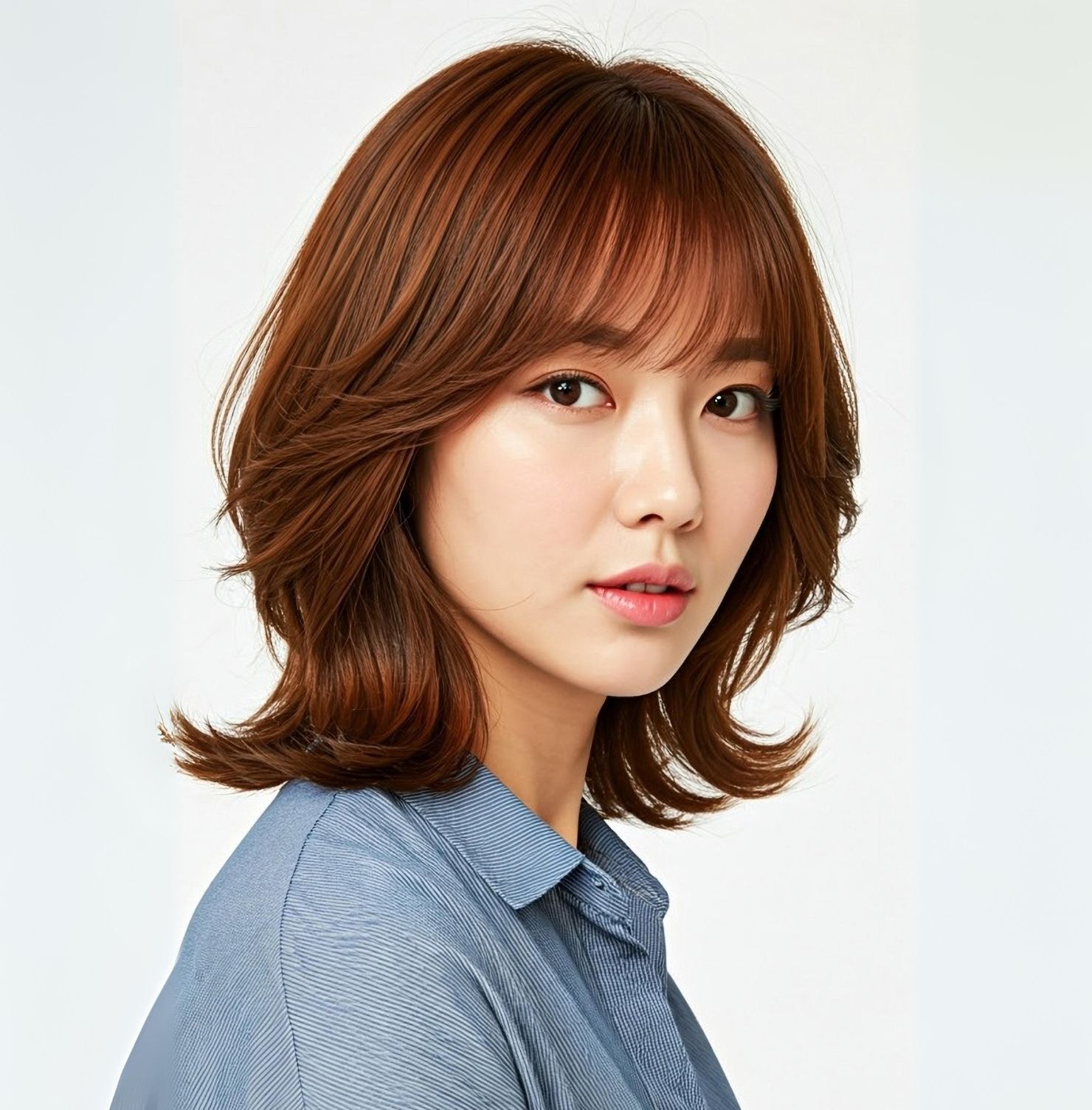 Tóc ngắn layer cho nữ mặt dài