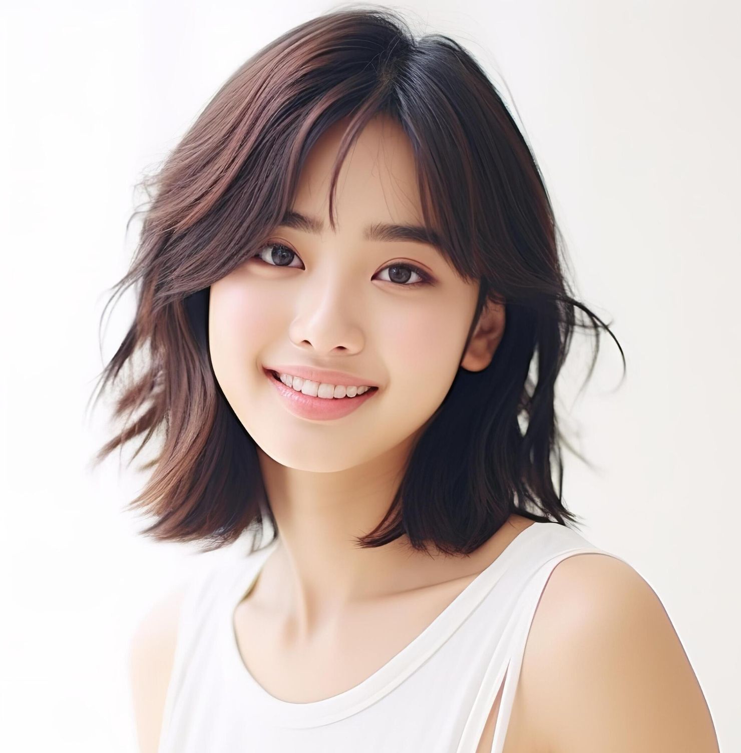 Tóc tỉa layer ngắn xoăn nhẹ