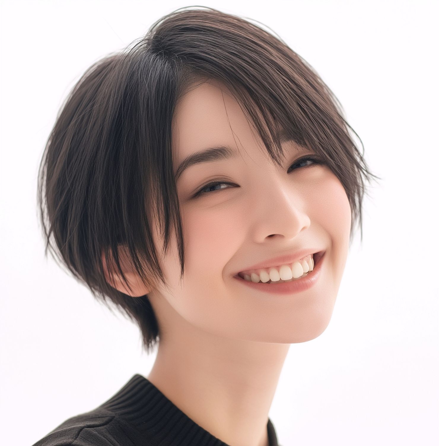 Tóc ngắn duỗi thẳng tỉa layer