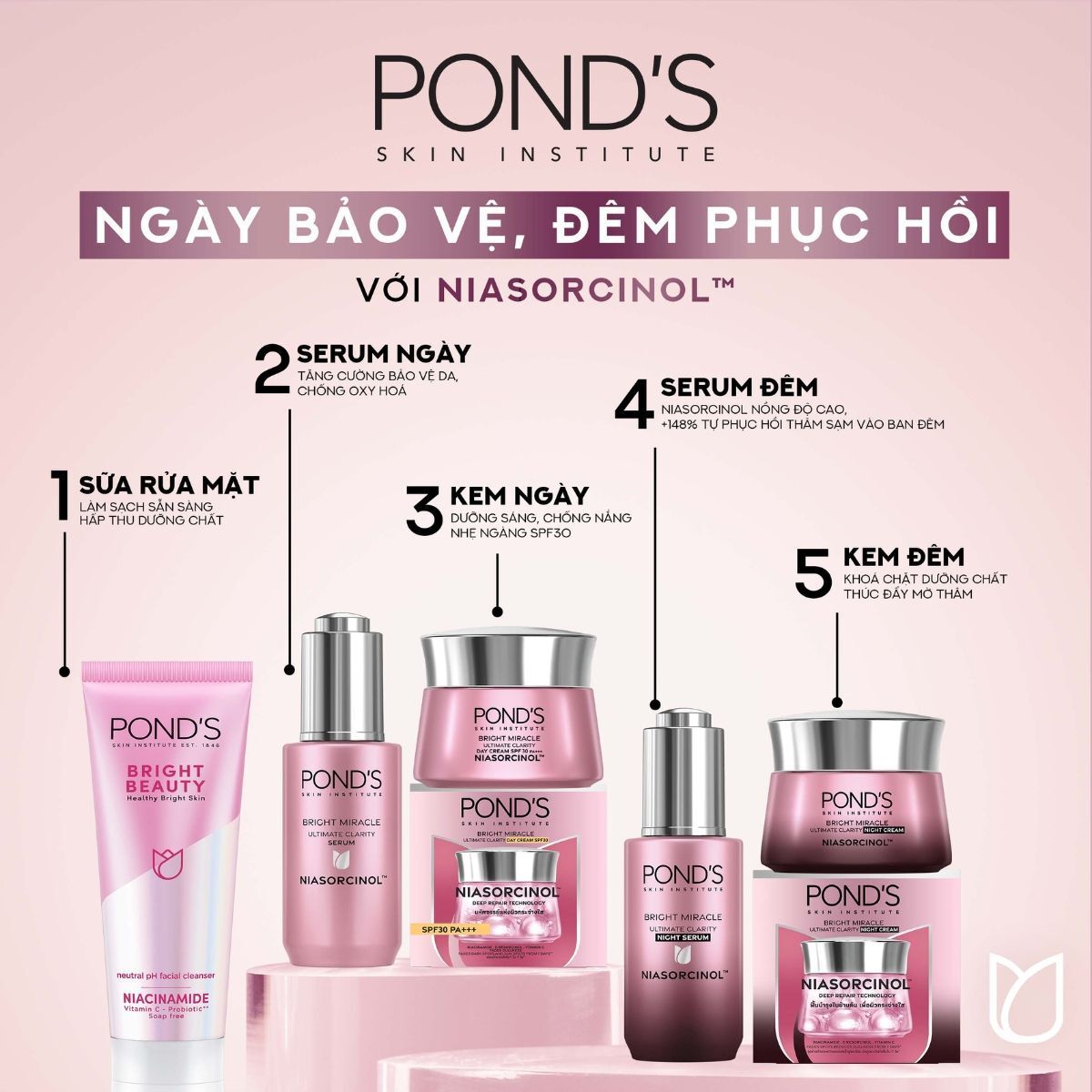 niasorcinol là gì bộ sản phẩm Pond's Bright Miracle