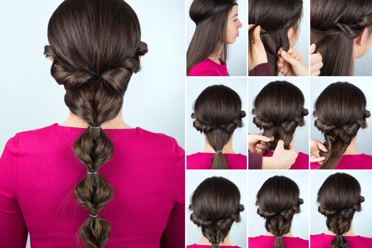 kiểu tóc đi tiệc mặt tròn tóc tết bong bóng tutorial