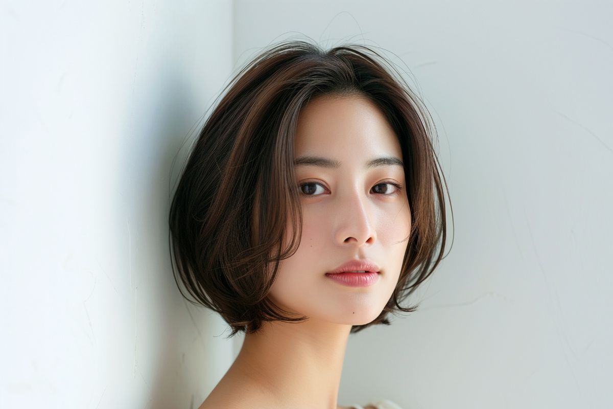 Tóc bob ngắn mái bay