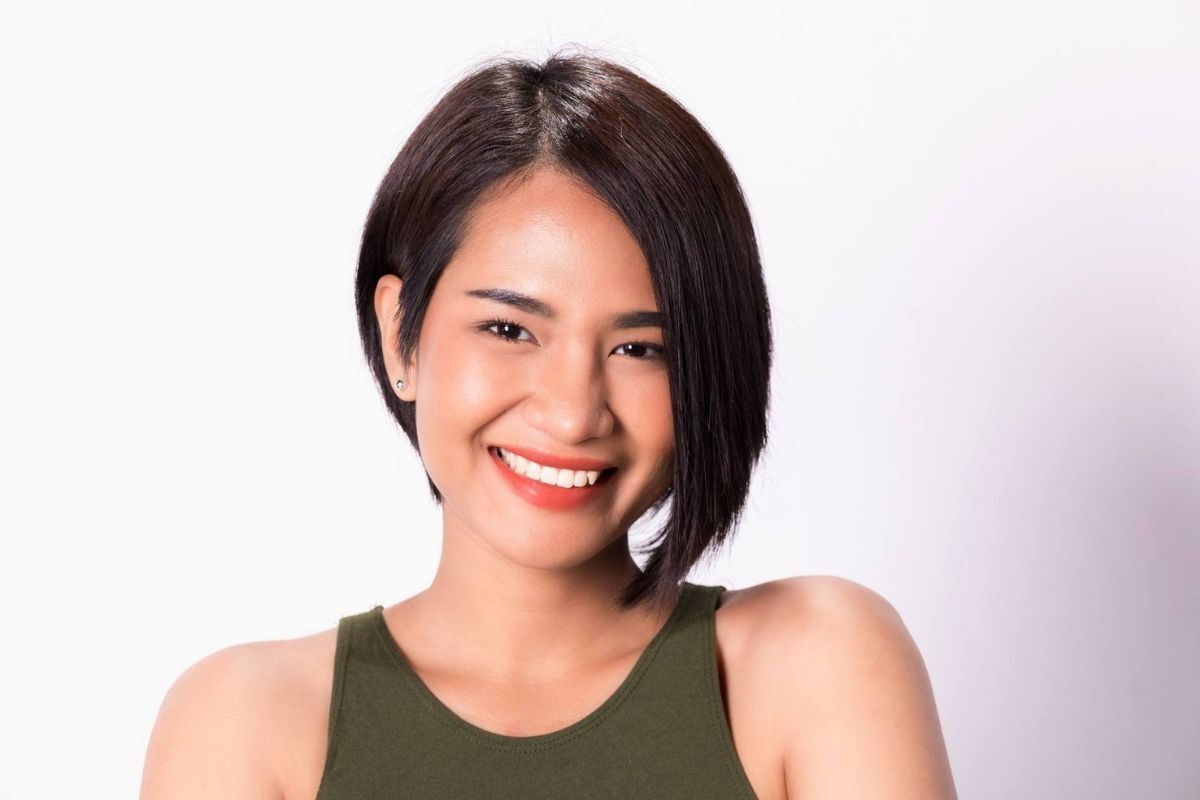 Kiểu tóc bob ngắn lệch