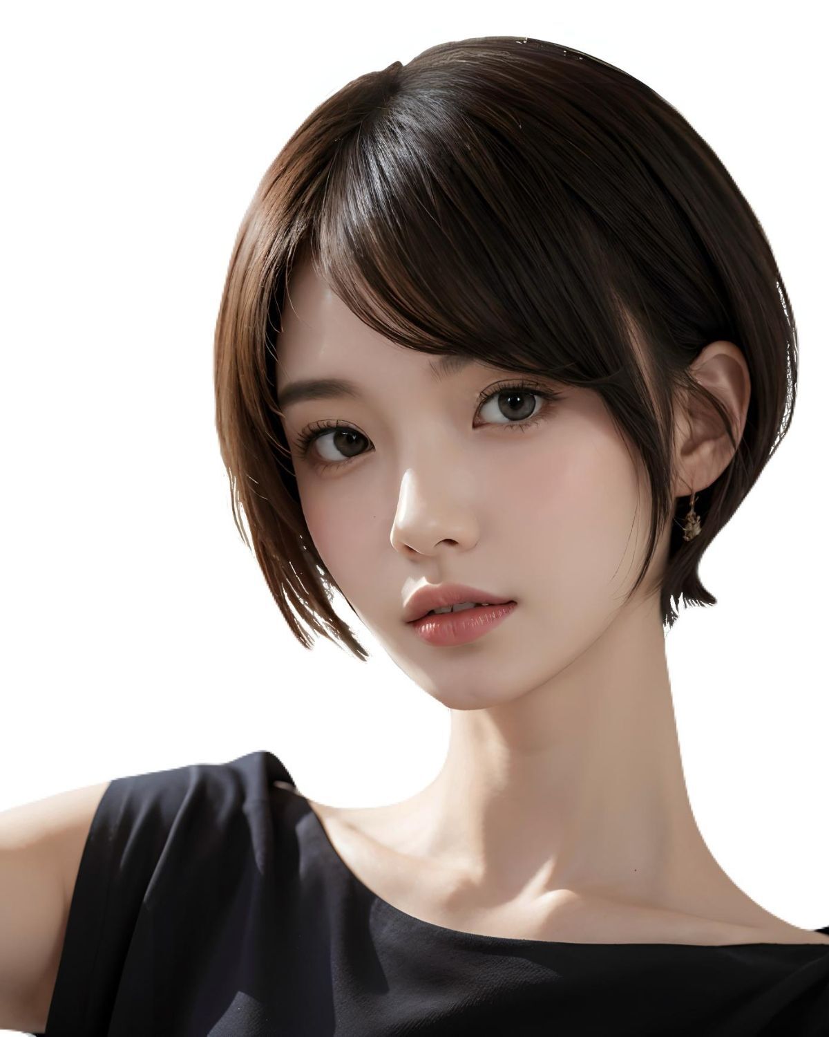 Kiểu tóc ngắn ngang vai kết hợp tém ngắn đẹp